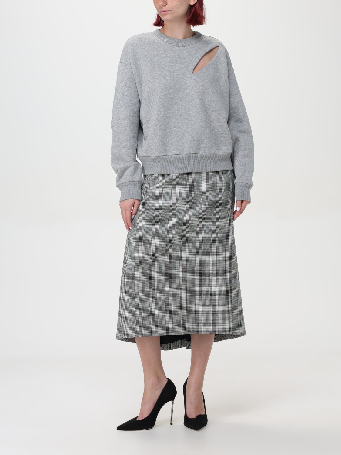 MCQUEEN FELPA: Felpa McQueen in cotone cut-out, Grigio - Img 2