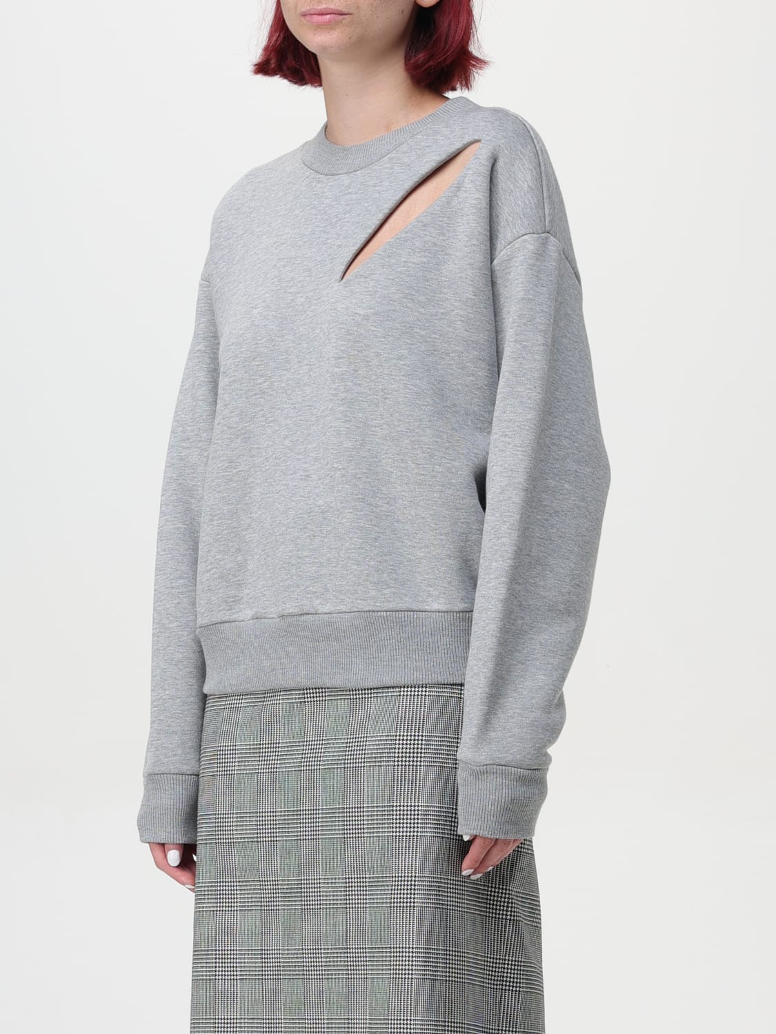 MCQUEEN FELPA: Felpa McQueen in cotone cut-out, Grigio - Img 4