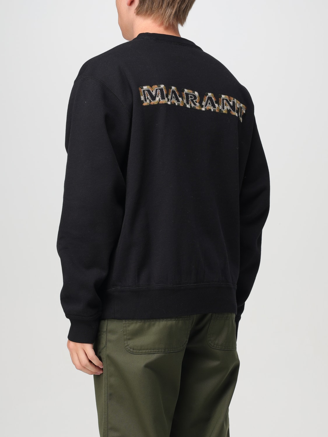 ISABEL MARANT SWEATER: Isabel Marant crewneck sweater with logo, Black - Img 3