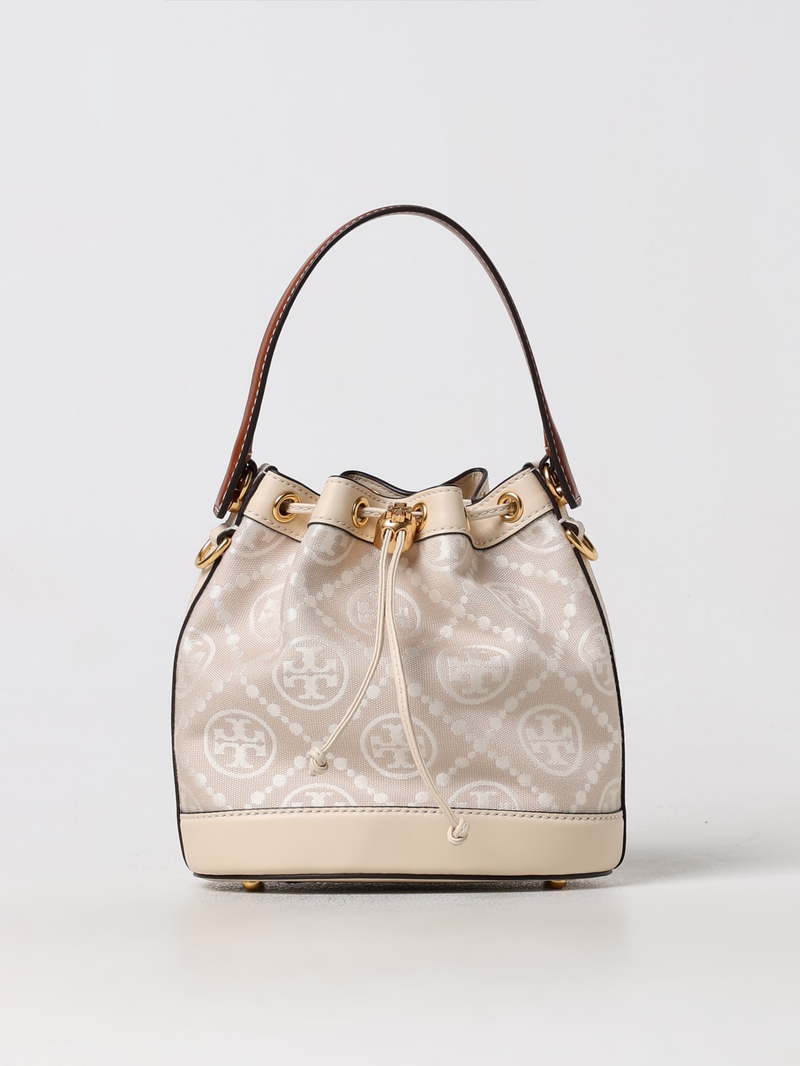 Giglio Borsa a secchiello T Monogram in jacquard Tory Burch