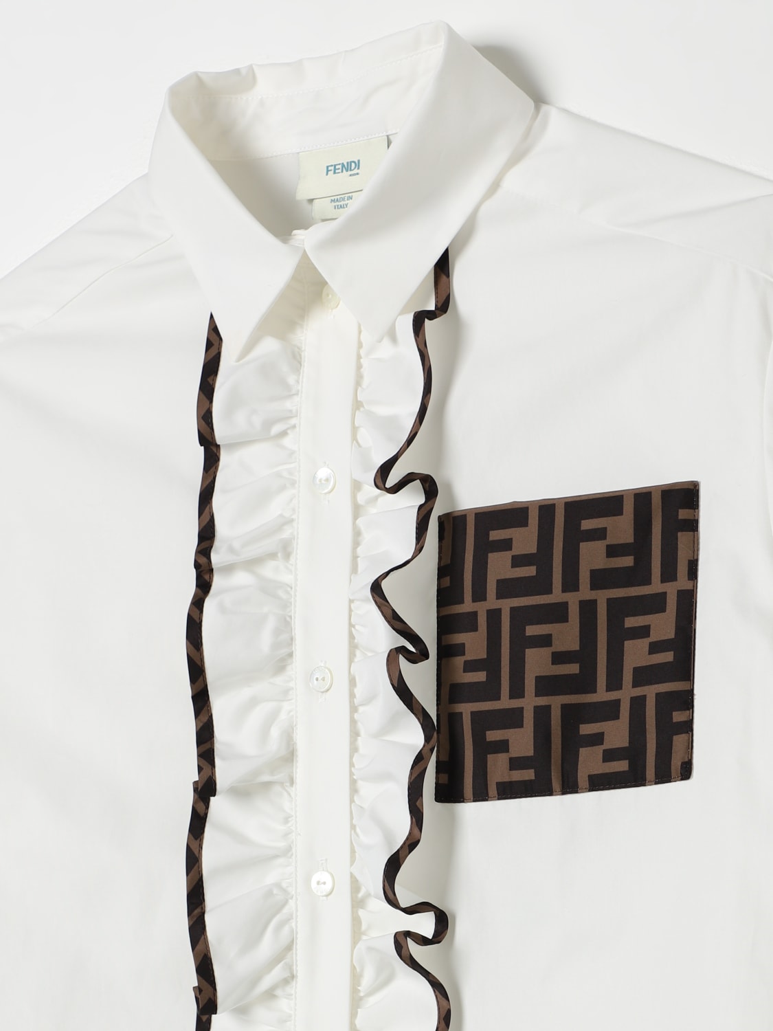 FENDI SHIRT: Sweater kids Fendi, White - Img 3