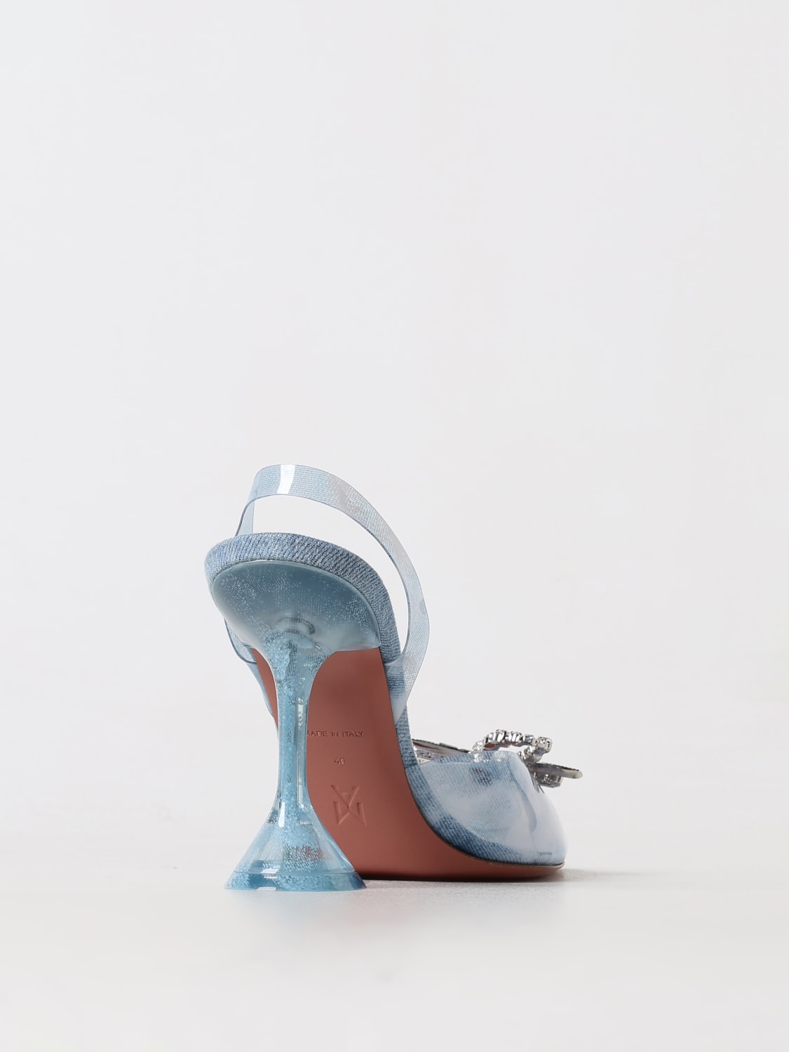 AMINA MUADDI HIGH HEEL SHOES: High heel shoes woman Amina Muaddi, Blue - Img 3