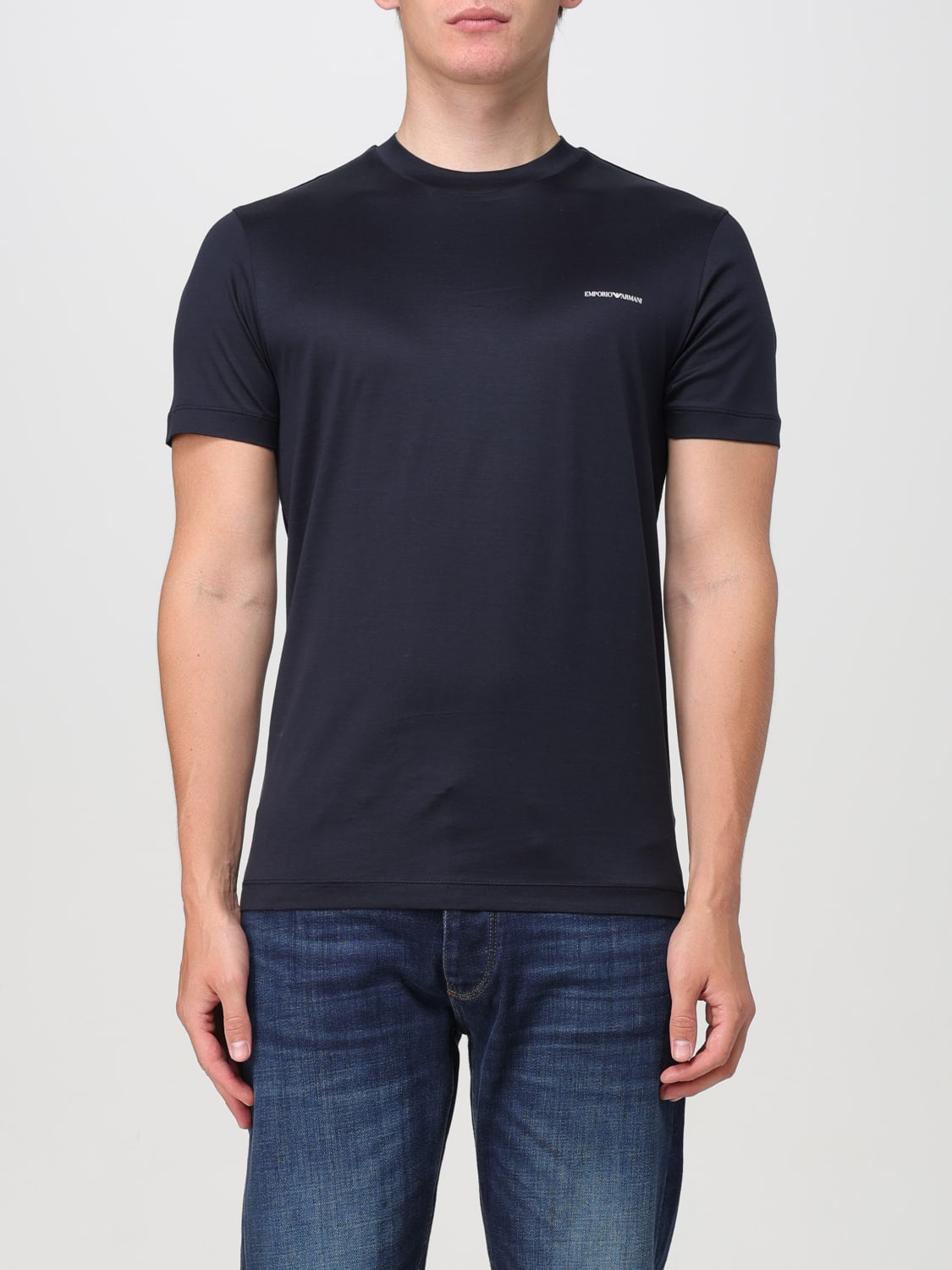 Giglio T-shirt basic con mini logo Emporio Armani