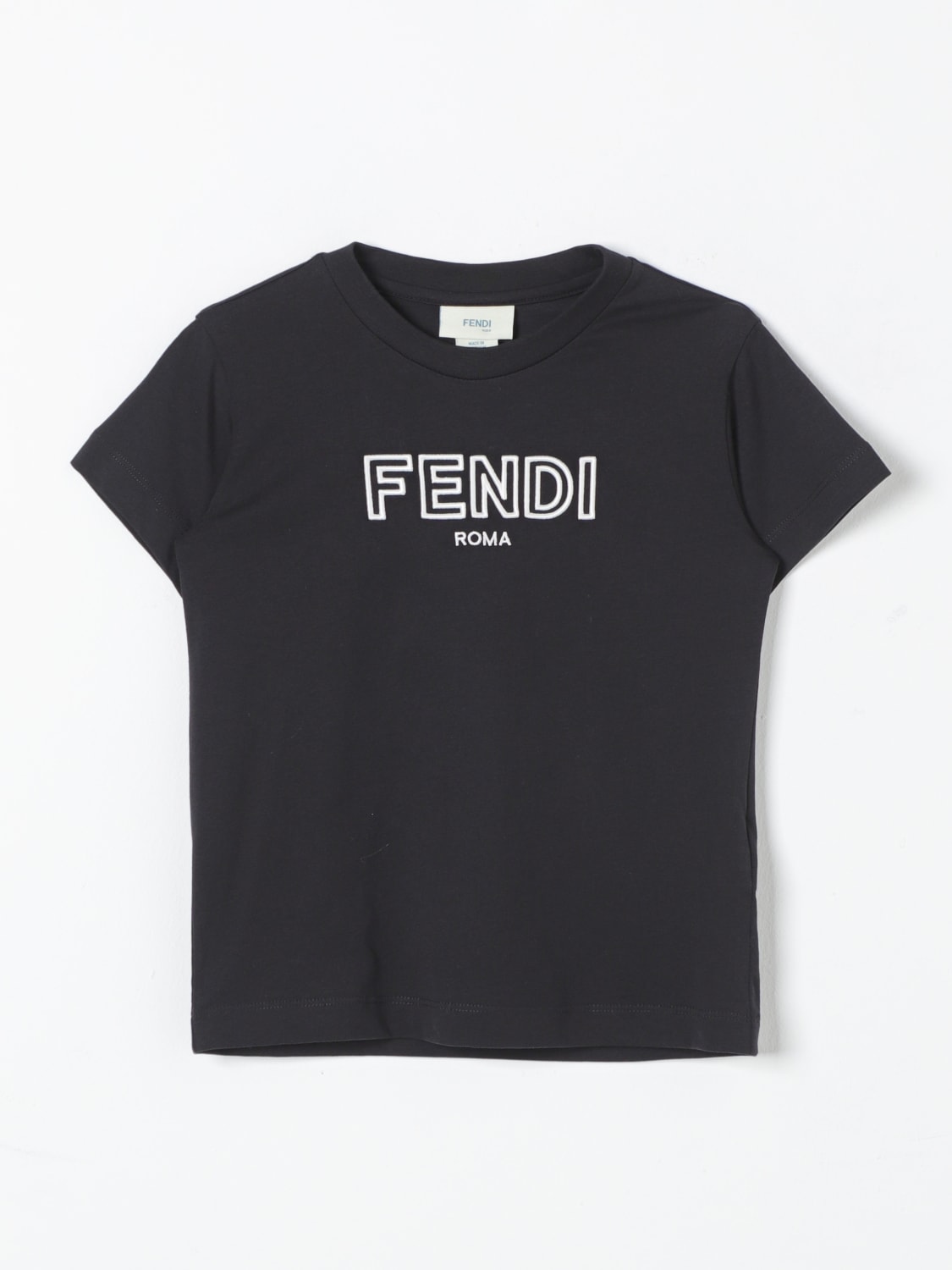 FENDI T-SHIRT: T-shirt enfant Fendi, Noir - Img 1