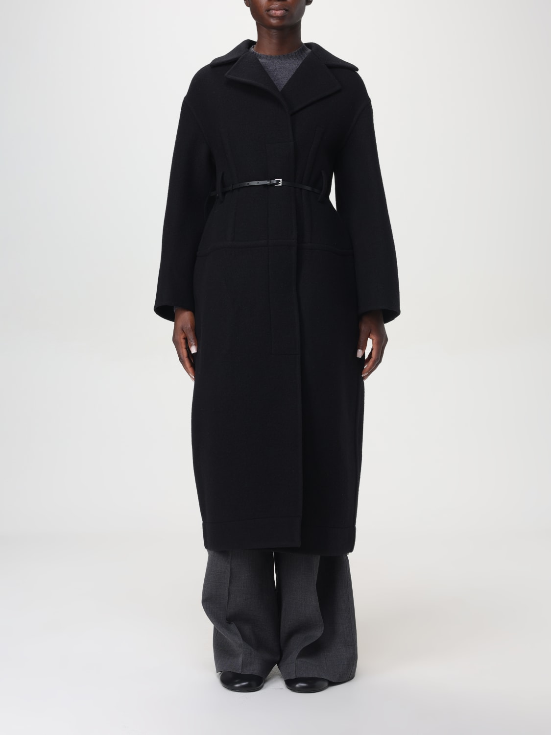 JIL SANDER 大衣: 风衣 女士 Jil Sander, 黑色 - Img 1