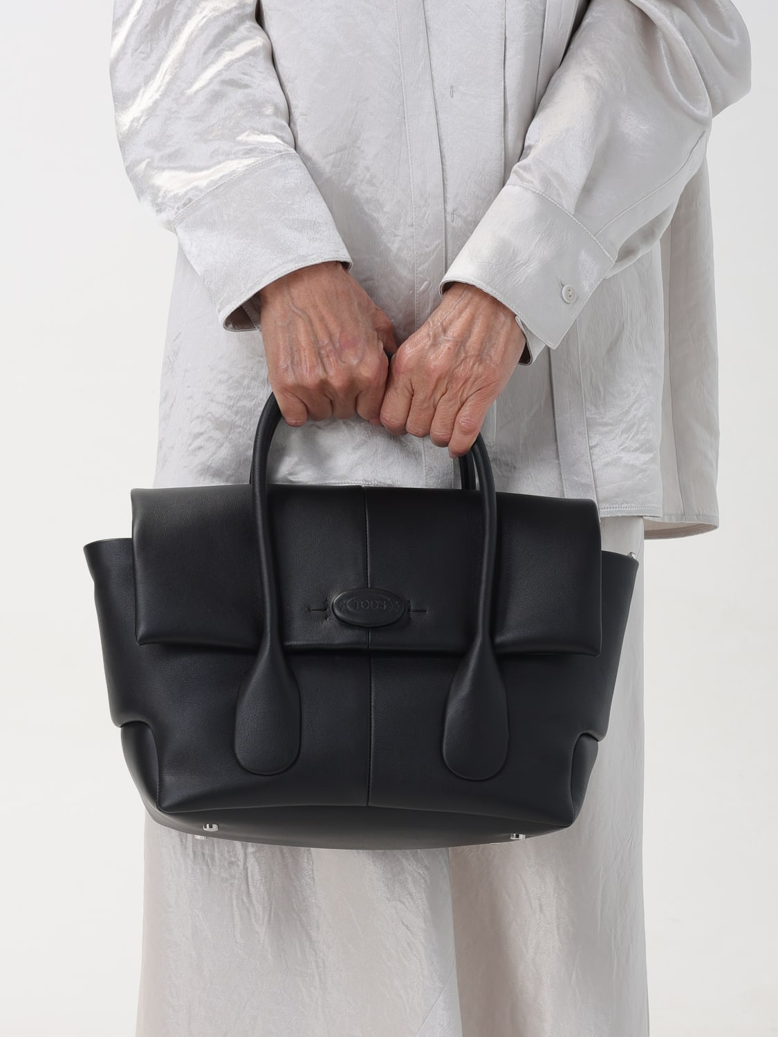 TOD'S BORSA A MANO: Borsa Di Bag Reverse Tod's in pelle , Nero - Img 2