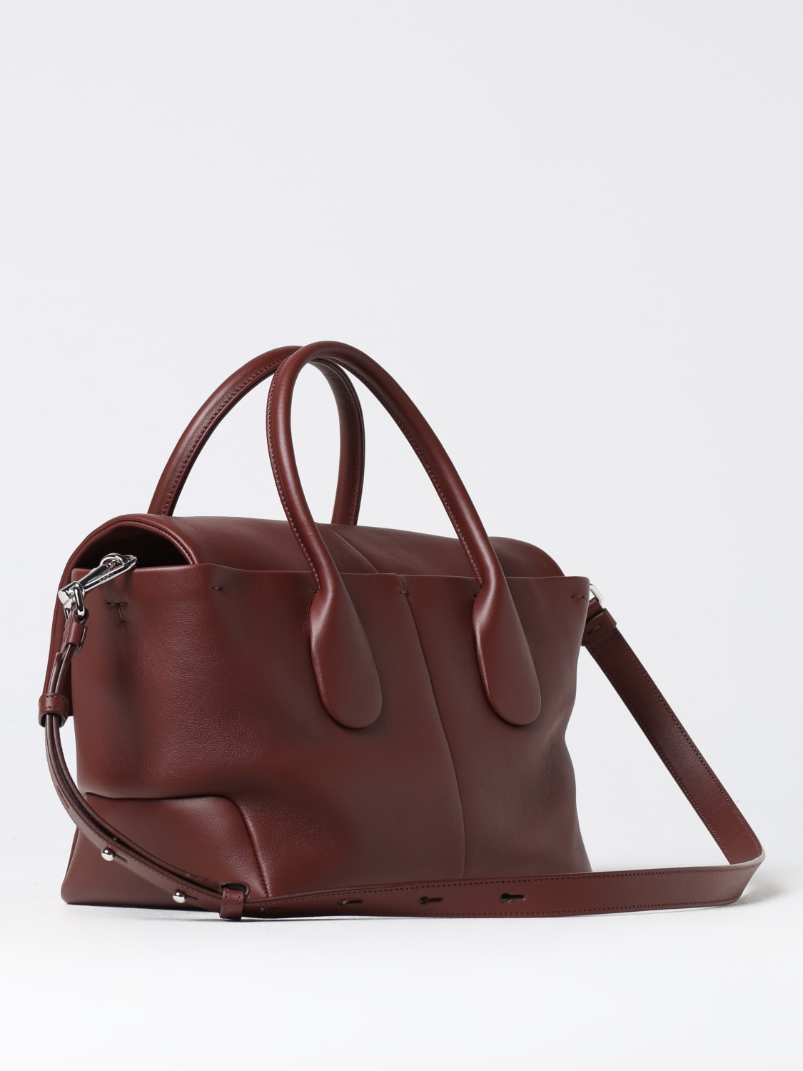 TOD'S BORSA A MANO: Borsa Di Bag Reverse Tod's in pelle , Moro - Img 3