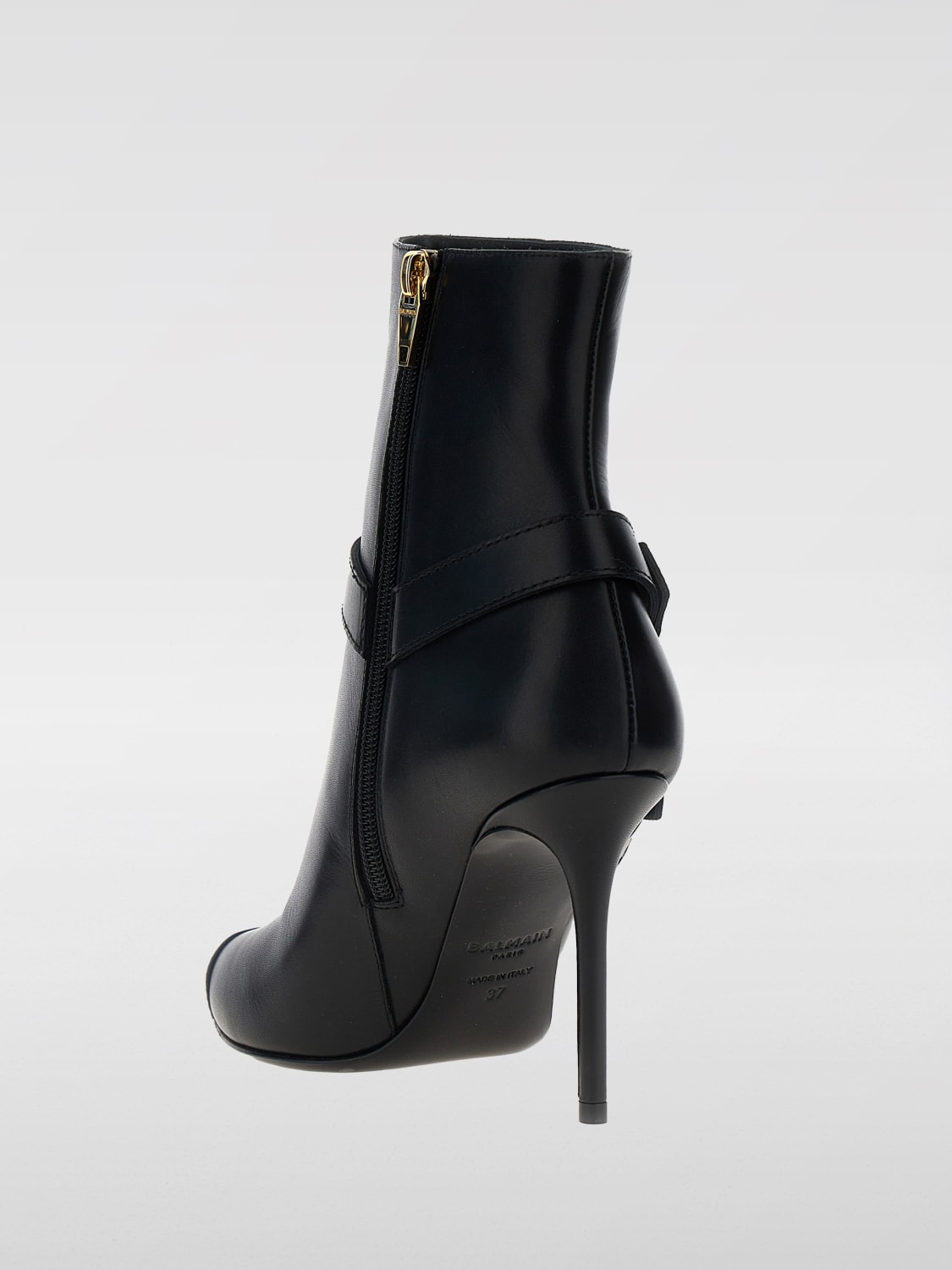 BALMAIN FLAT ANKLE BOOTS: Shoes woman Balmain, Black - Img 2