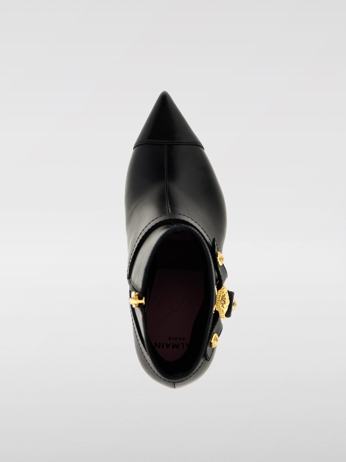 BALMAIN FLAT ANKLE BOOTS: Shoes woman Balmain, Black - Img 4