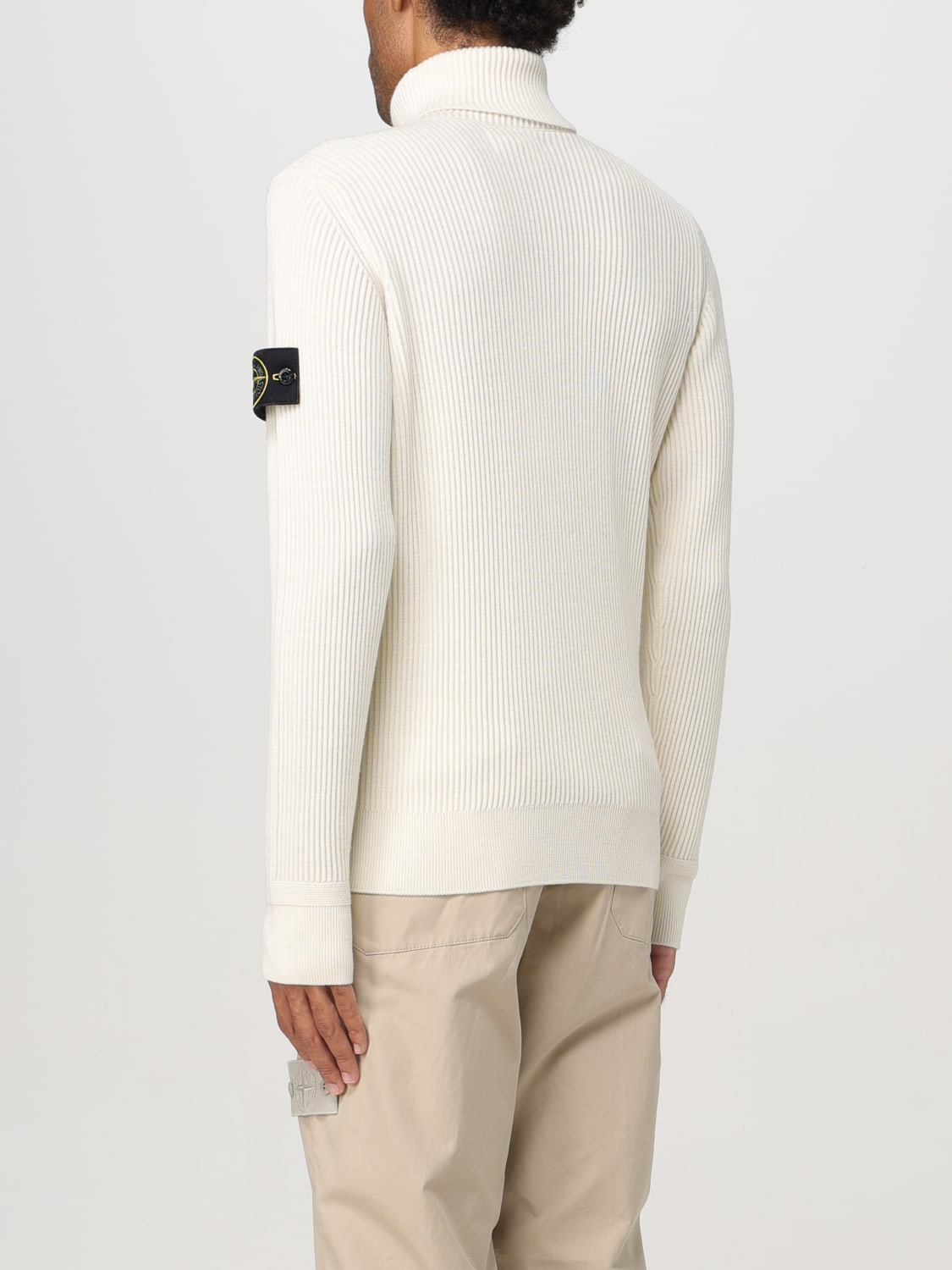 STONE ISLAND SUDADERA: Jersey hombre Stone Island, Blanco - Img 3