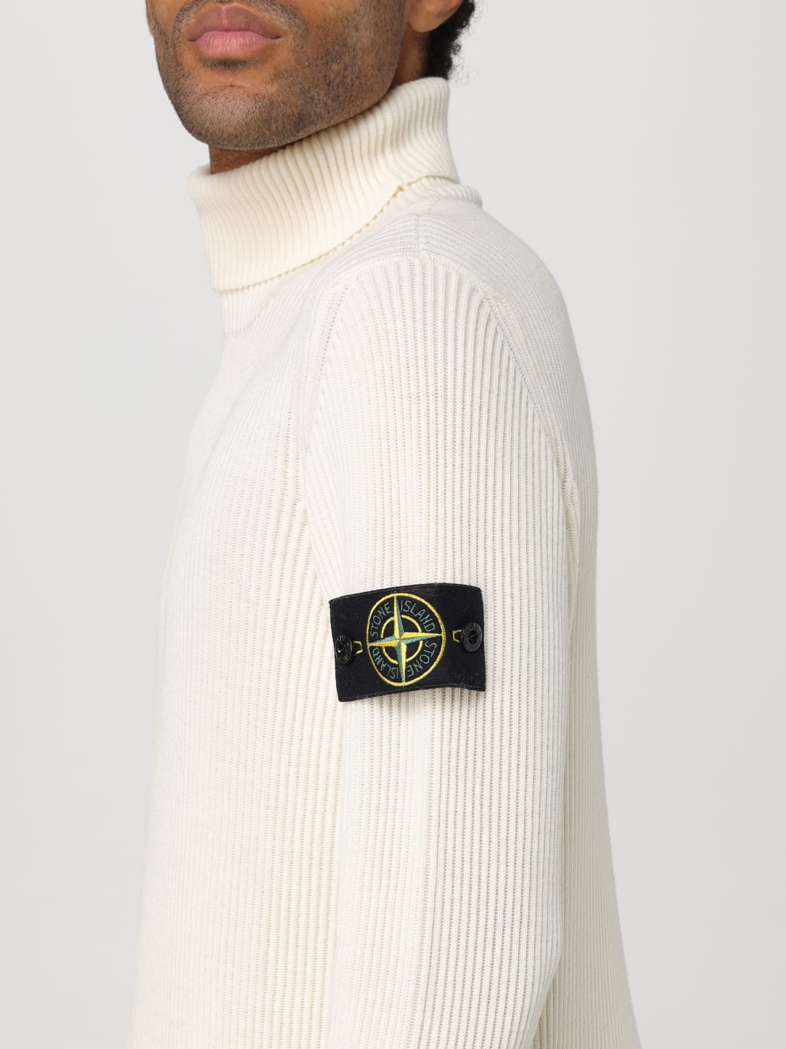 STONE ISLAND SUDADERA: Jersey hombre Stone Island, Blanco - Img 5