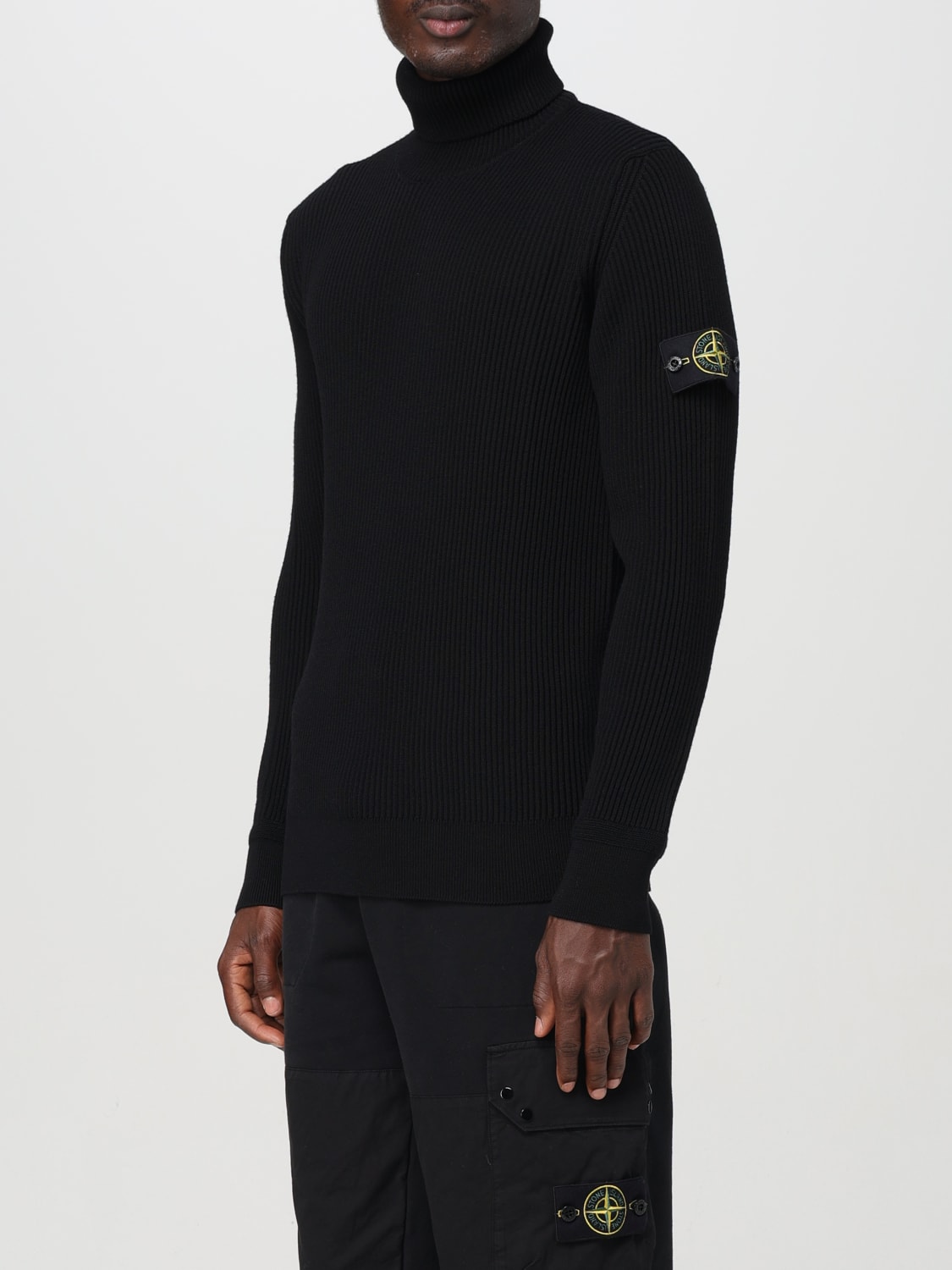 STONE ISLAND SUDADERA: Jersey hombre Stone Island, Negro - Img 4