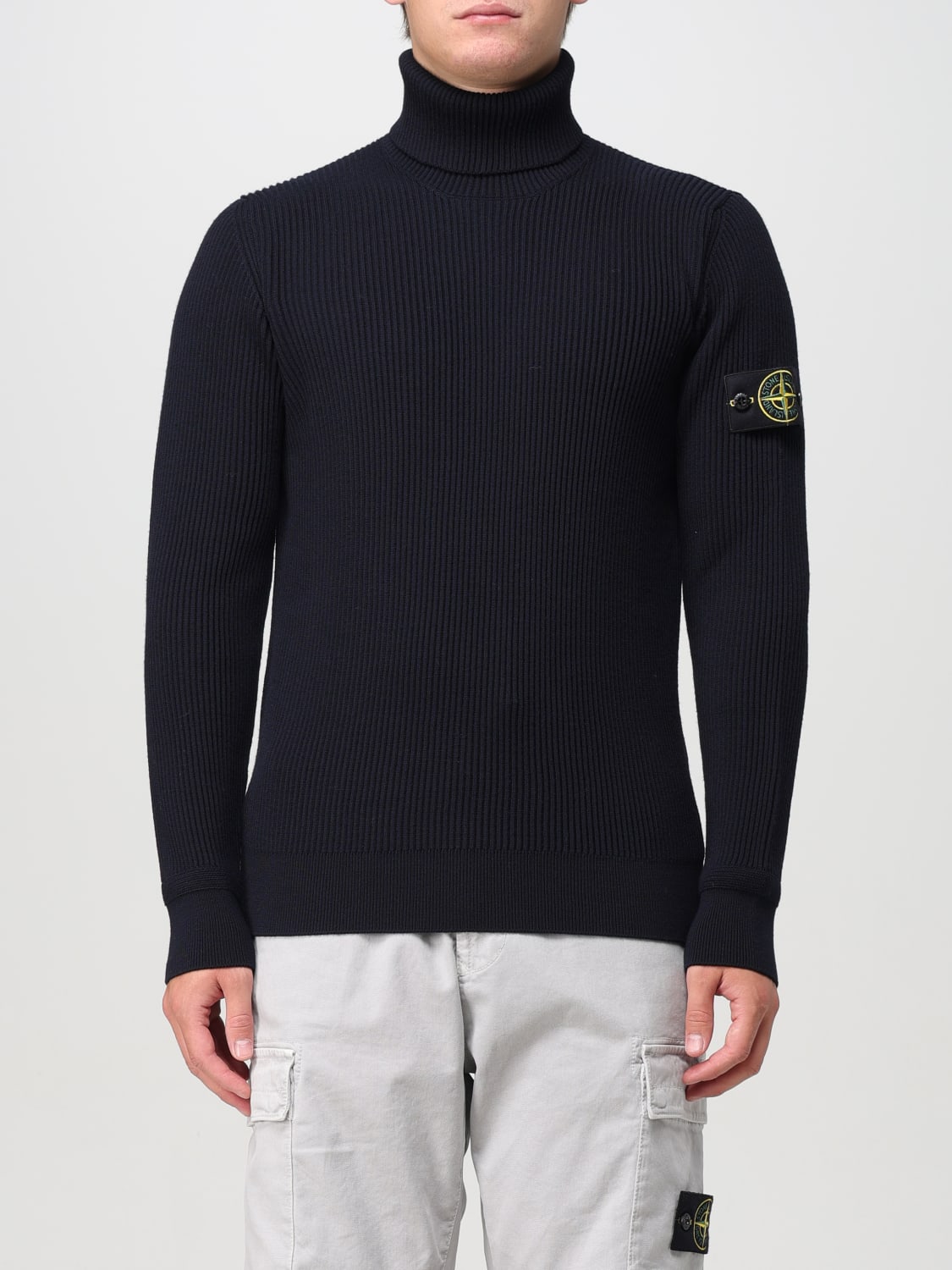 STONE ISLAND SUDADERA: Jersey hombre Stone Island, Azul Marino - Img 1