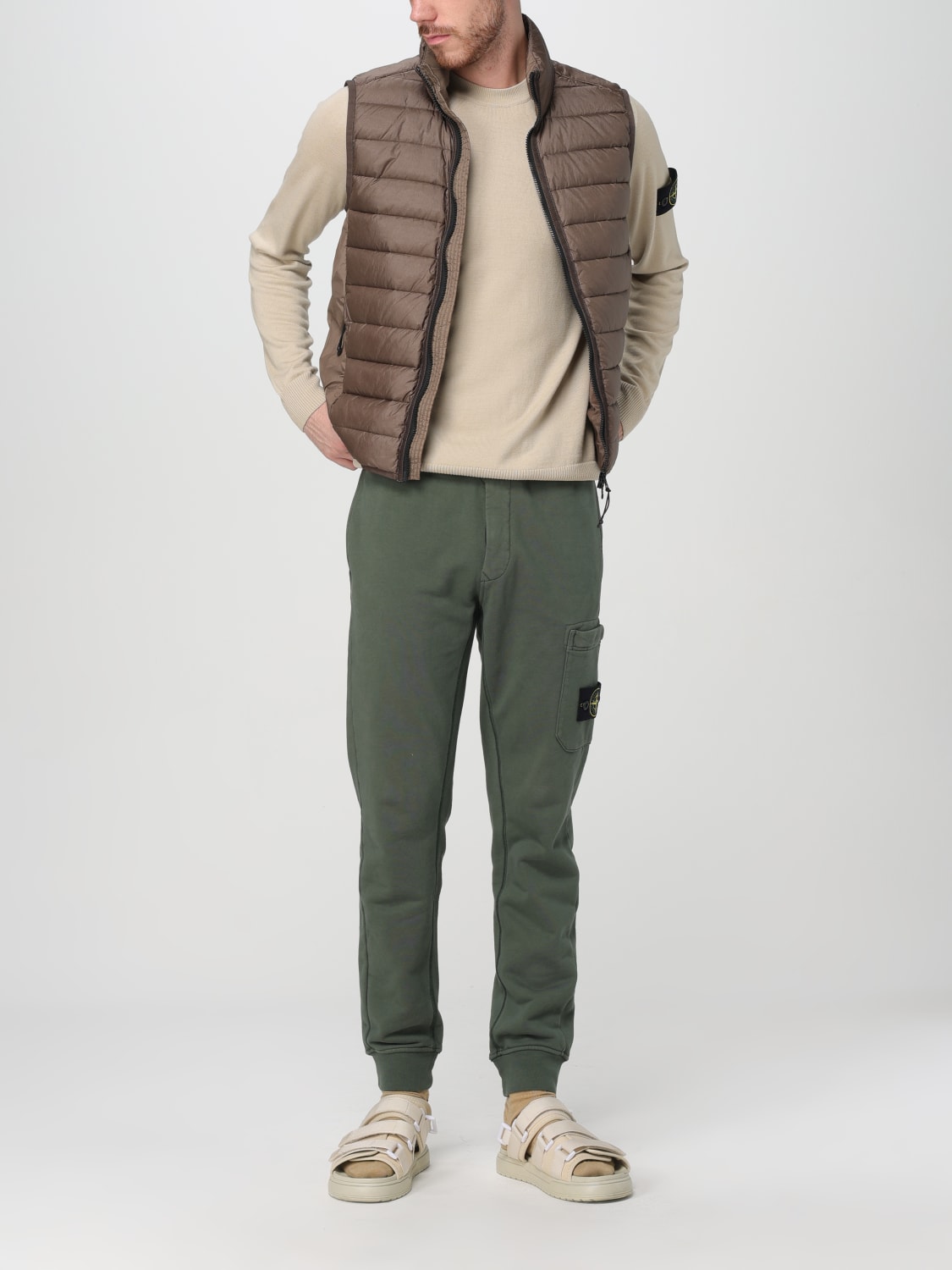 STONE ISLAND: Loom Chambers vest - Brown | Stone Island suit