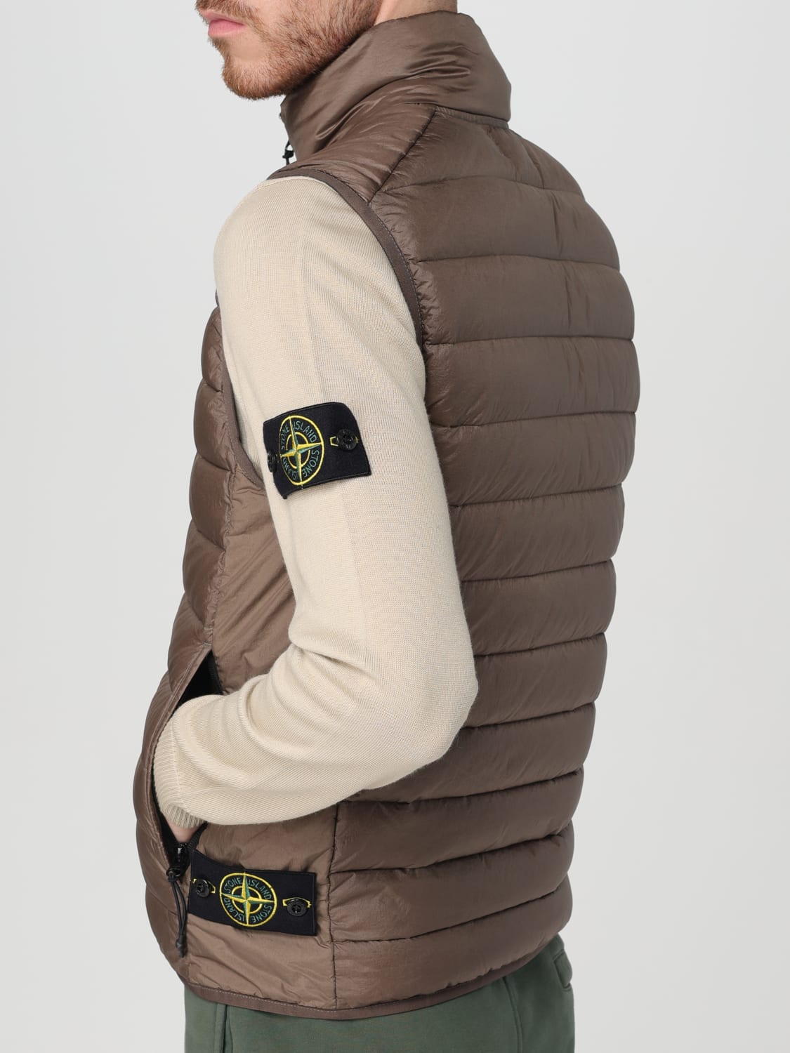 STONE ISLAND: Loom Chambers vest - Brown | Stone Island suit