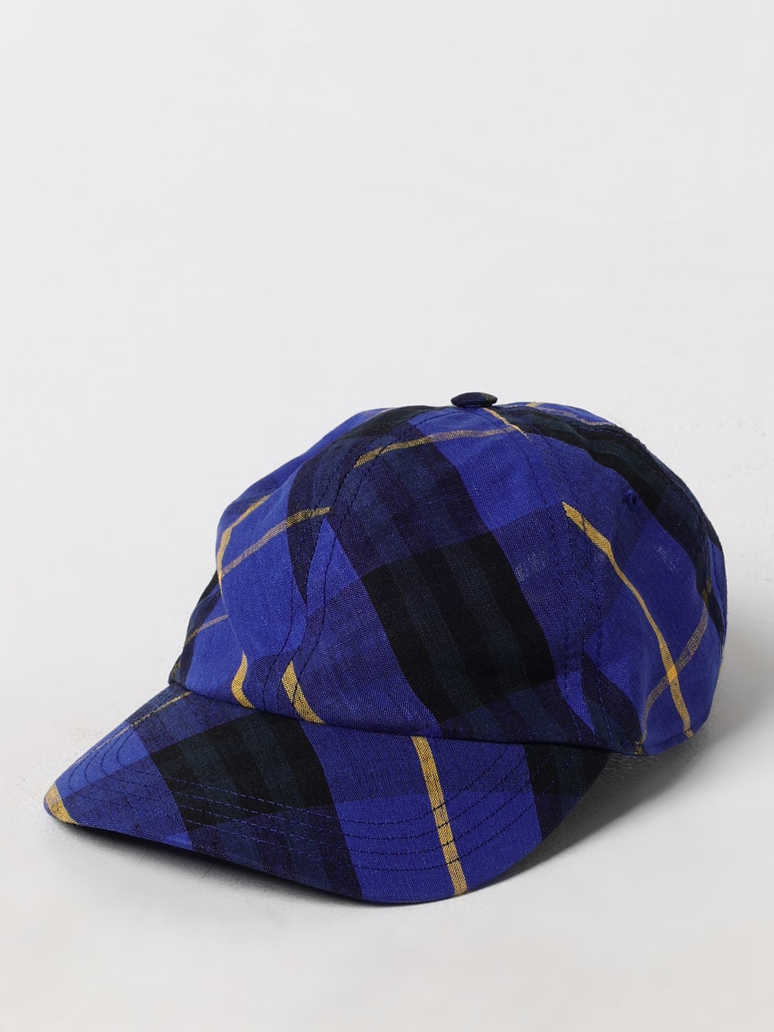 Giglio Cappello Check Burberry in lino jacquard