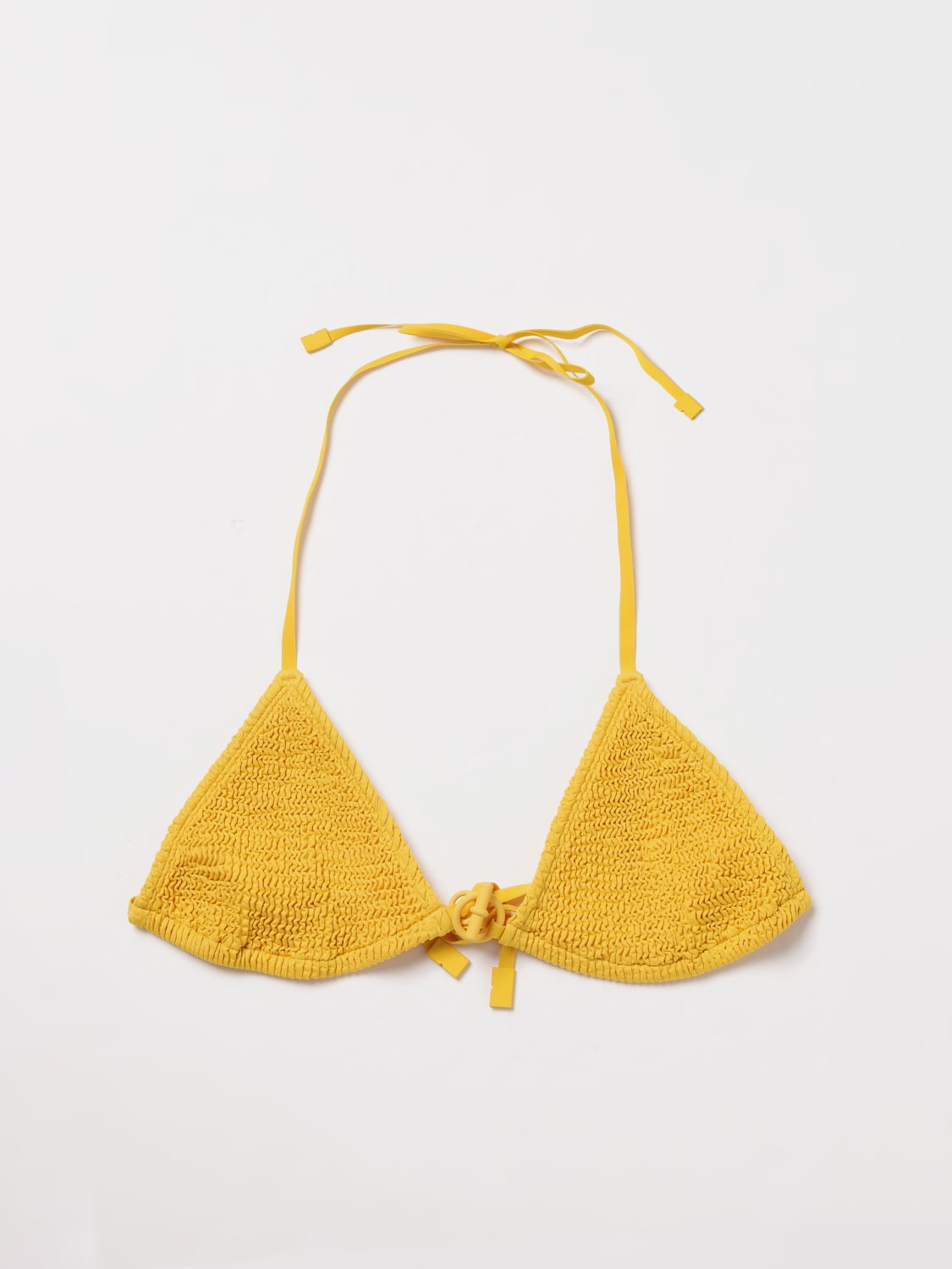 BURBERRY COSTUME: Costume Bikini Top Burberry in nylon stretch, Giallo - Img 2