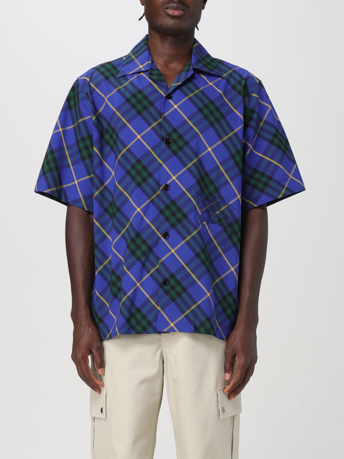 BURBERRY SHIRT: T-shirt men Burberry, Blue - Img 1