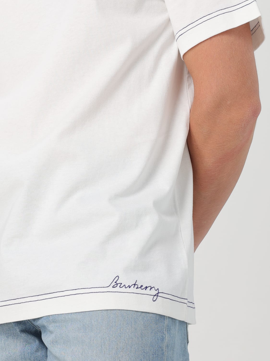 BURBERRY T-SHIRT: T-shirt men Burberry, White - Img 5