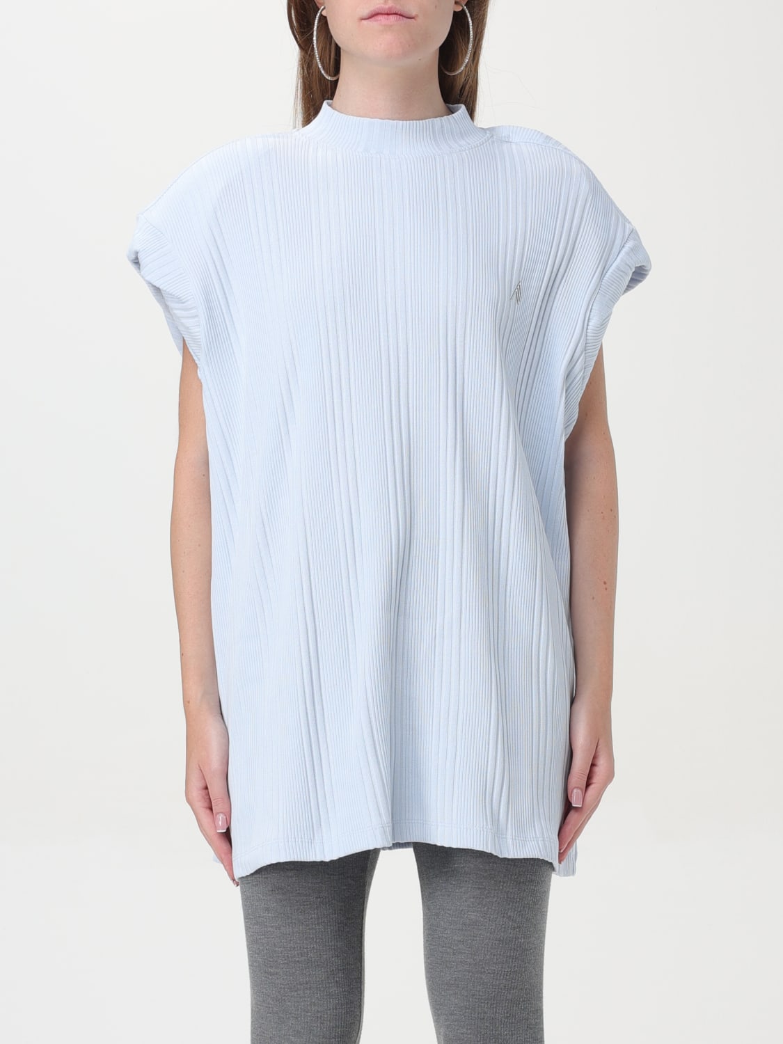 THE ATTICO TOP: T-shirt femme The Attico, Bleu - Img 1