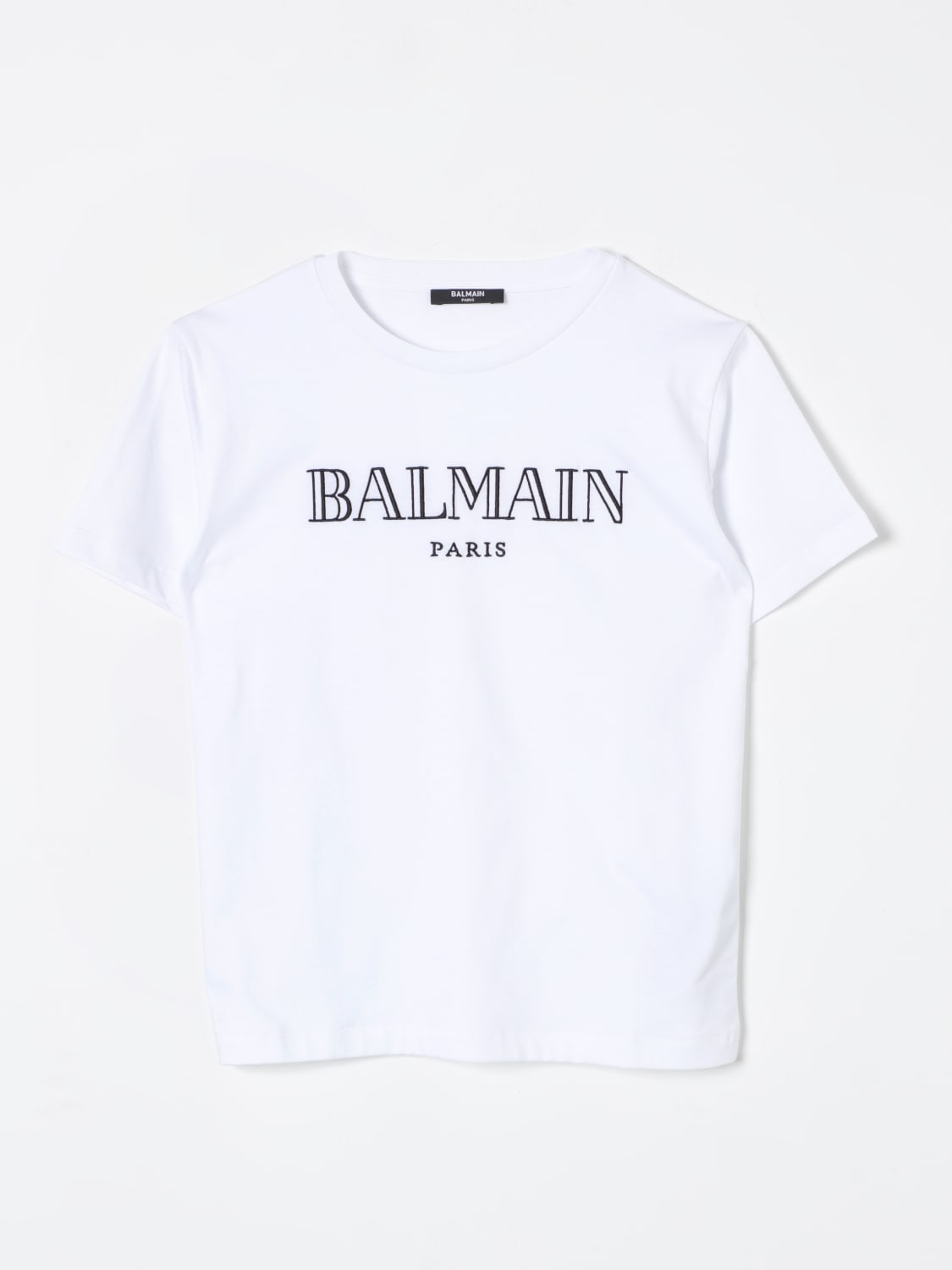 BALMAIN T-SHIRT: T-shirt con logo Balmain, Bianco - Img 1