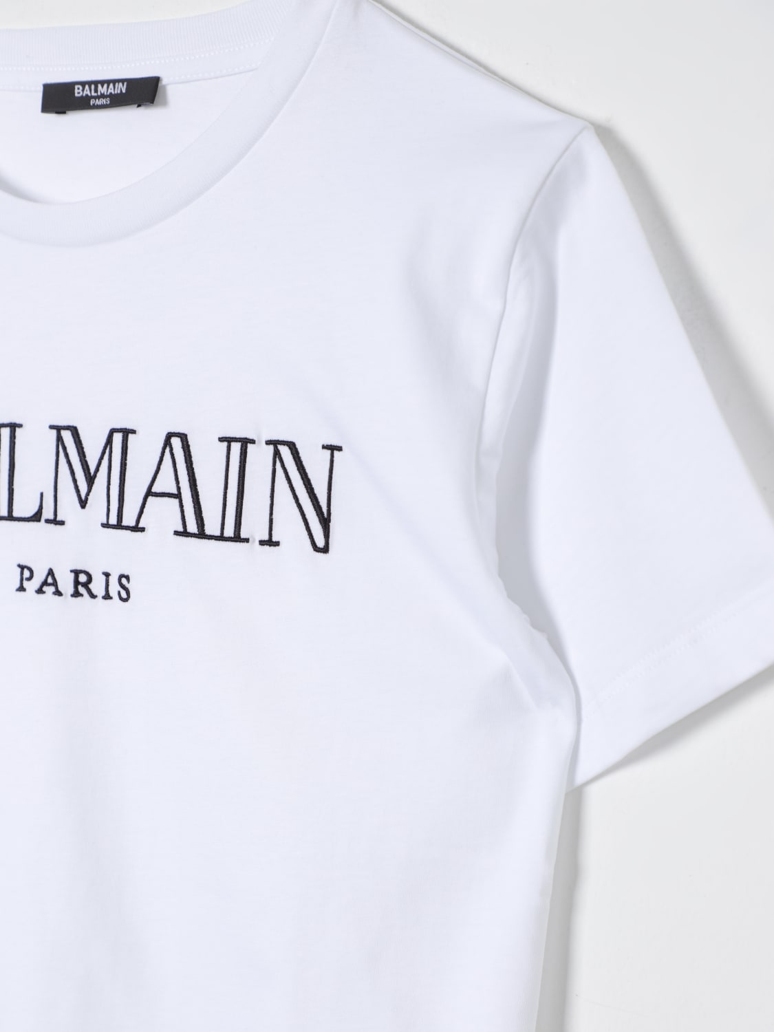 BALMAIN T-SHIRT: T-shirt con logo Balmain, Bianco - Img 3