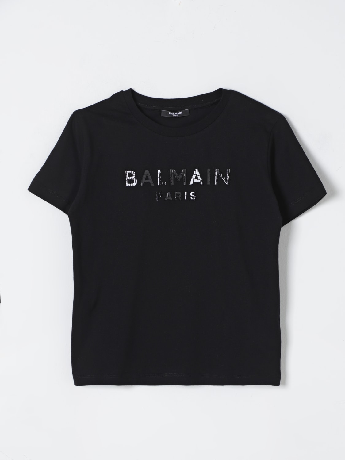 BALMAIN T-SHIRT: T-shirt con logo Balmain, Nero - Img 1