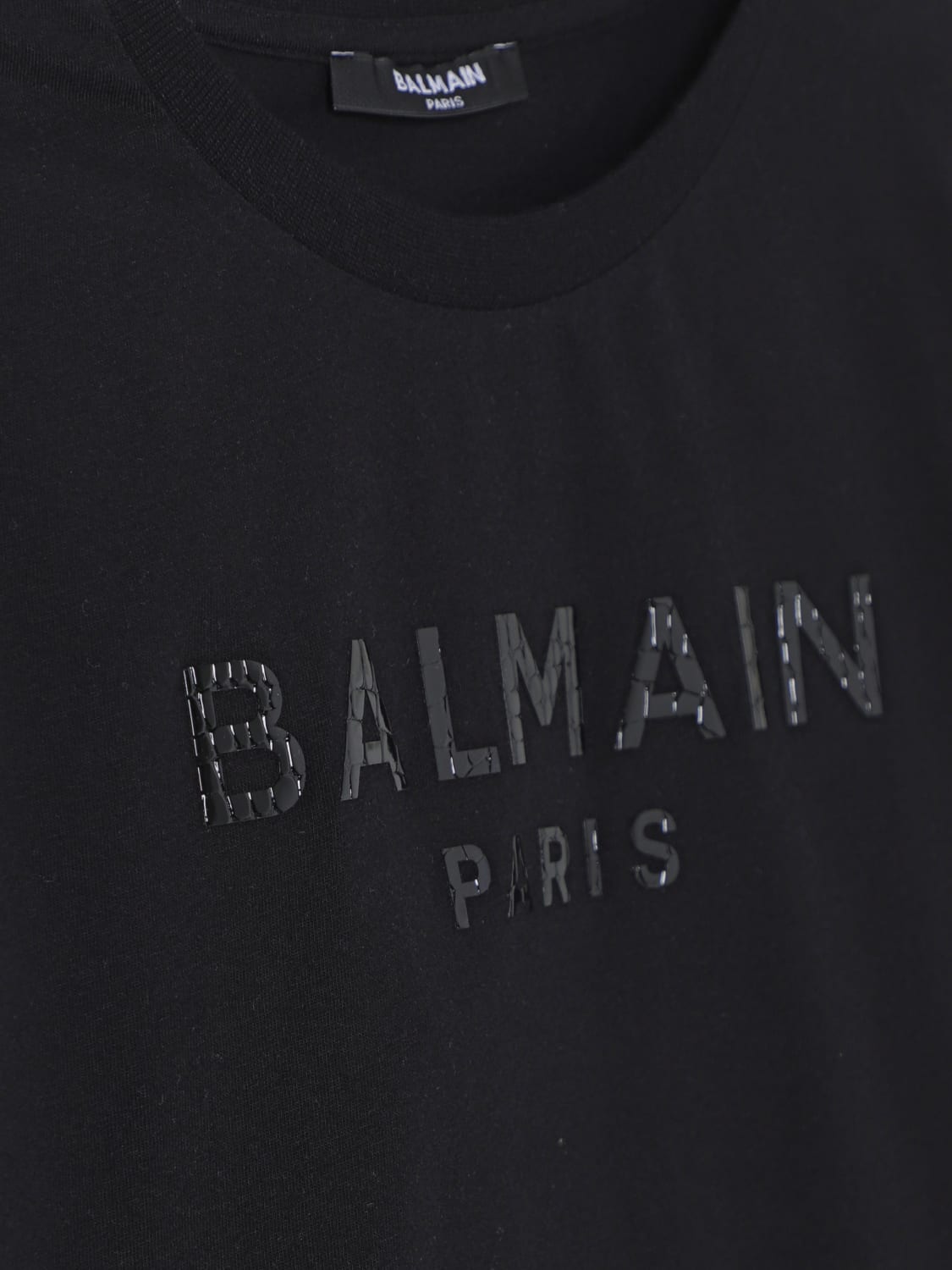 BALMAIN T-SHIRT: T-shirt con logo Balmain, Nero - Img 3