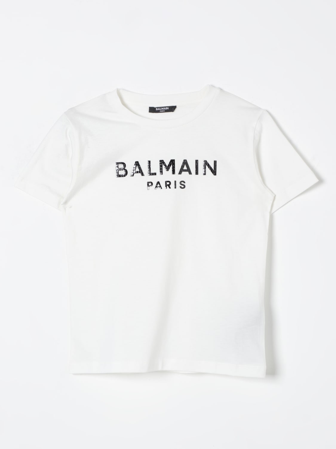 BALMAIN T-SHIRT: T-shirt con logo Balmain, Avorio - Img 1