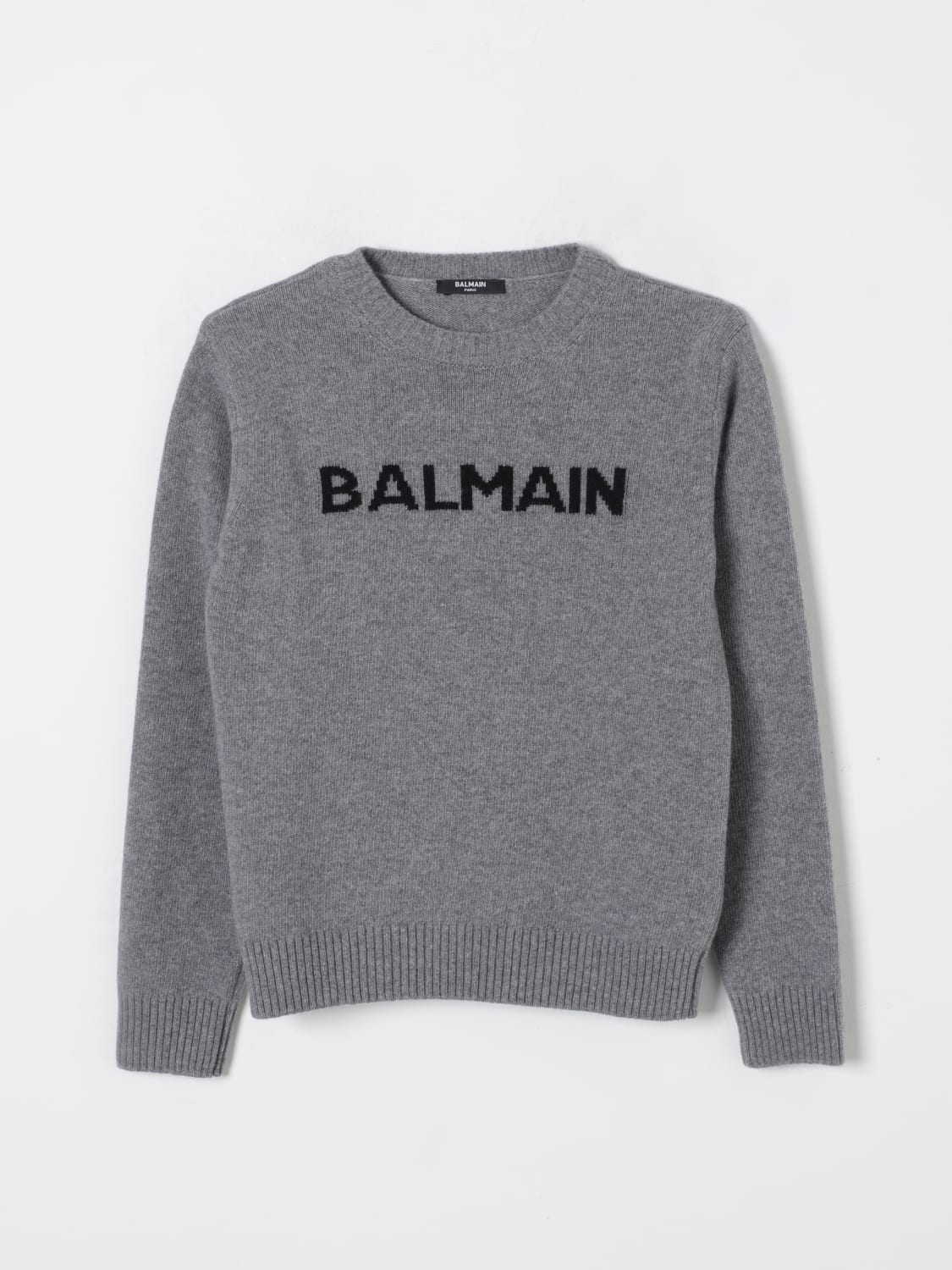 BALMAIN 毛衣: 毛衣 儿童 Balmain, 灰色 - Img 1