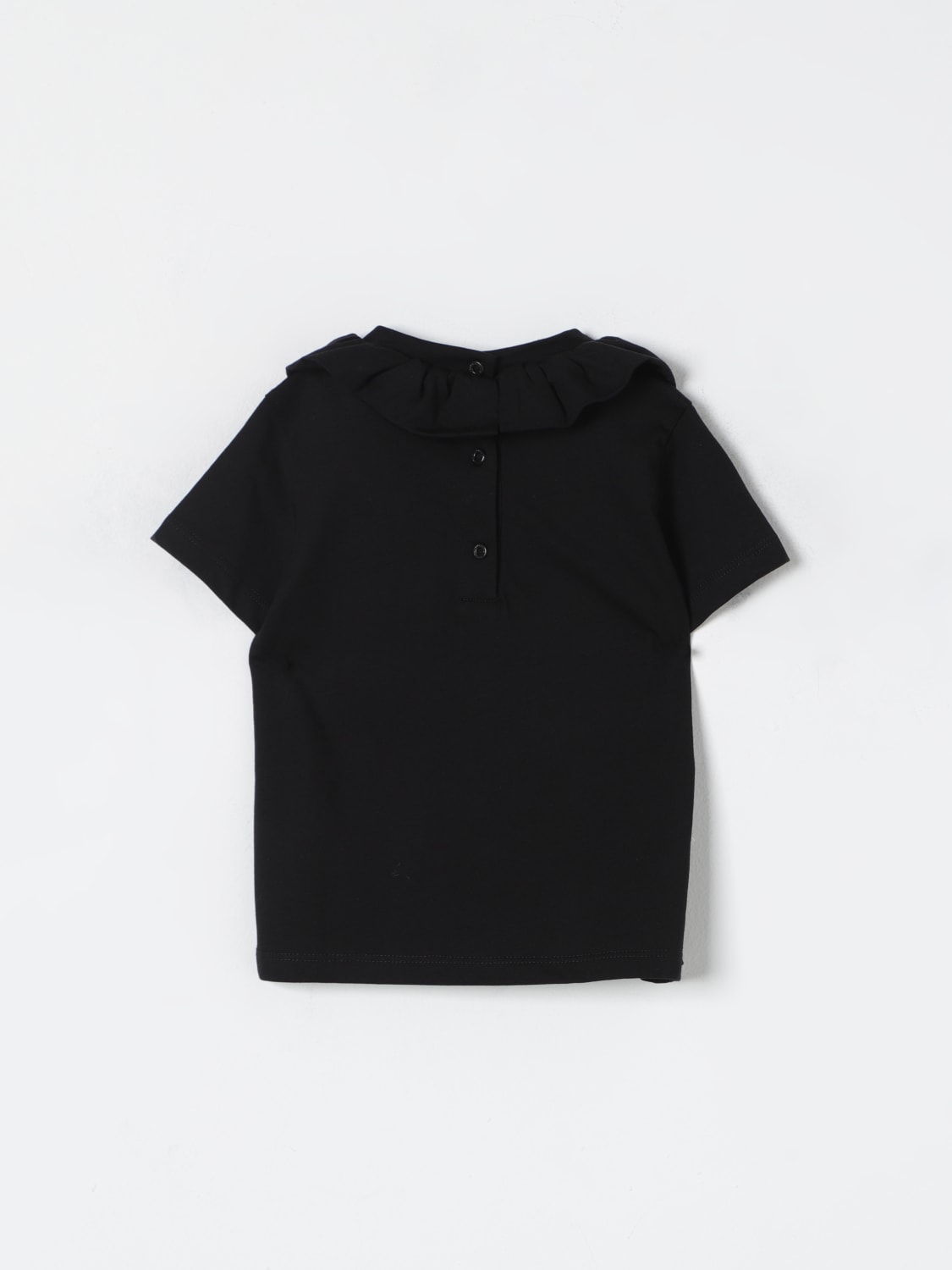 BALMAIN T-SHIRT: T-shirt di cotone con rouches Balmain, Nero - Img 2