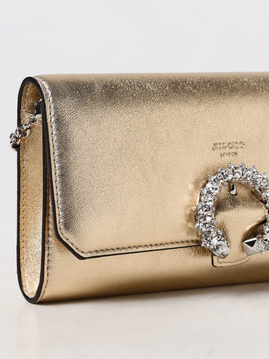 JIMMY CHOO：クラッチバッグ レディース - ゴールド | GIGLIO.COM