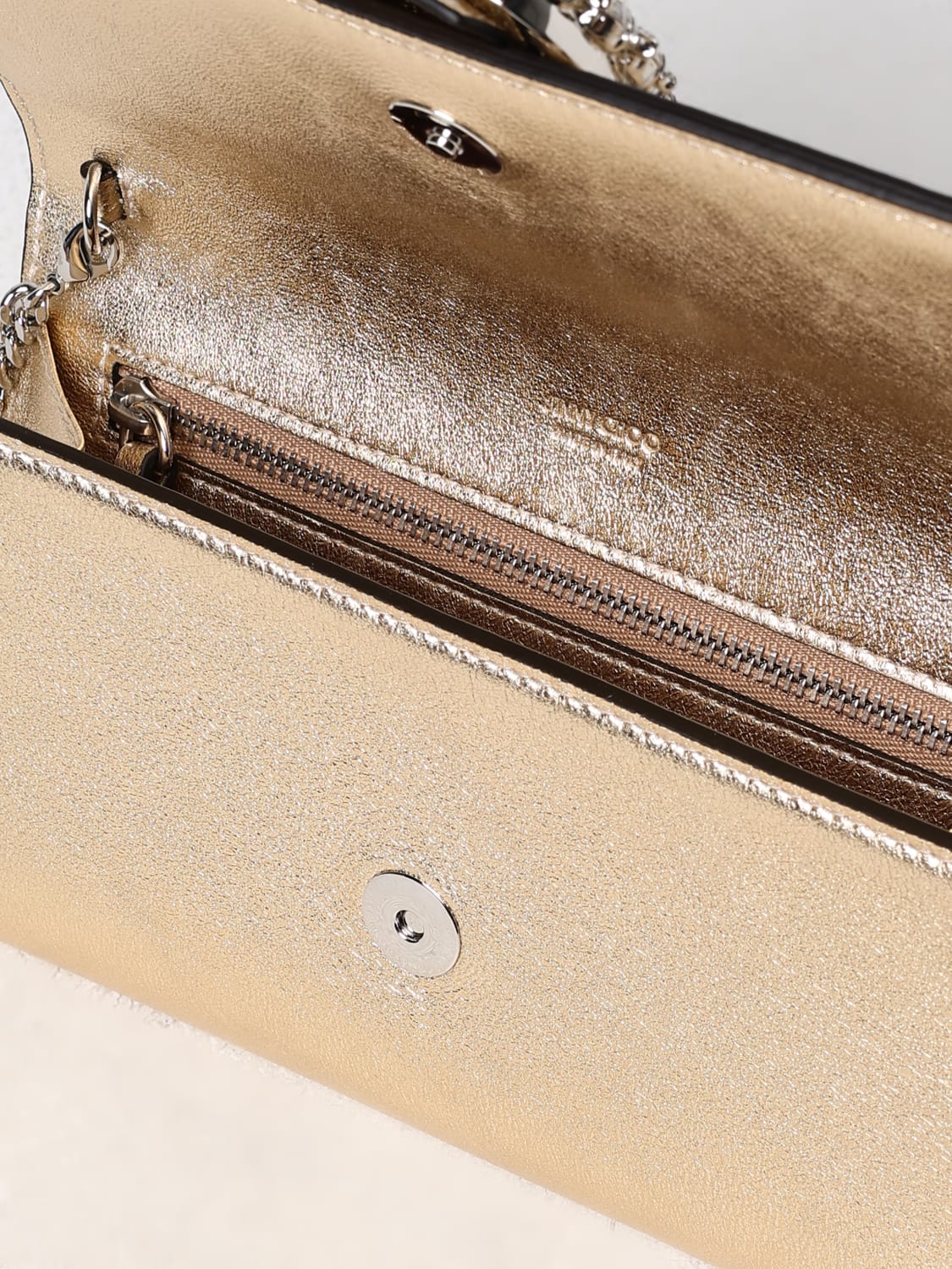 JIMMY CHOO: Clutch woman - Gold | Jimmy Choo mini bag WALLETW