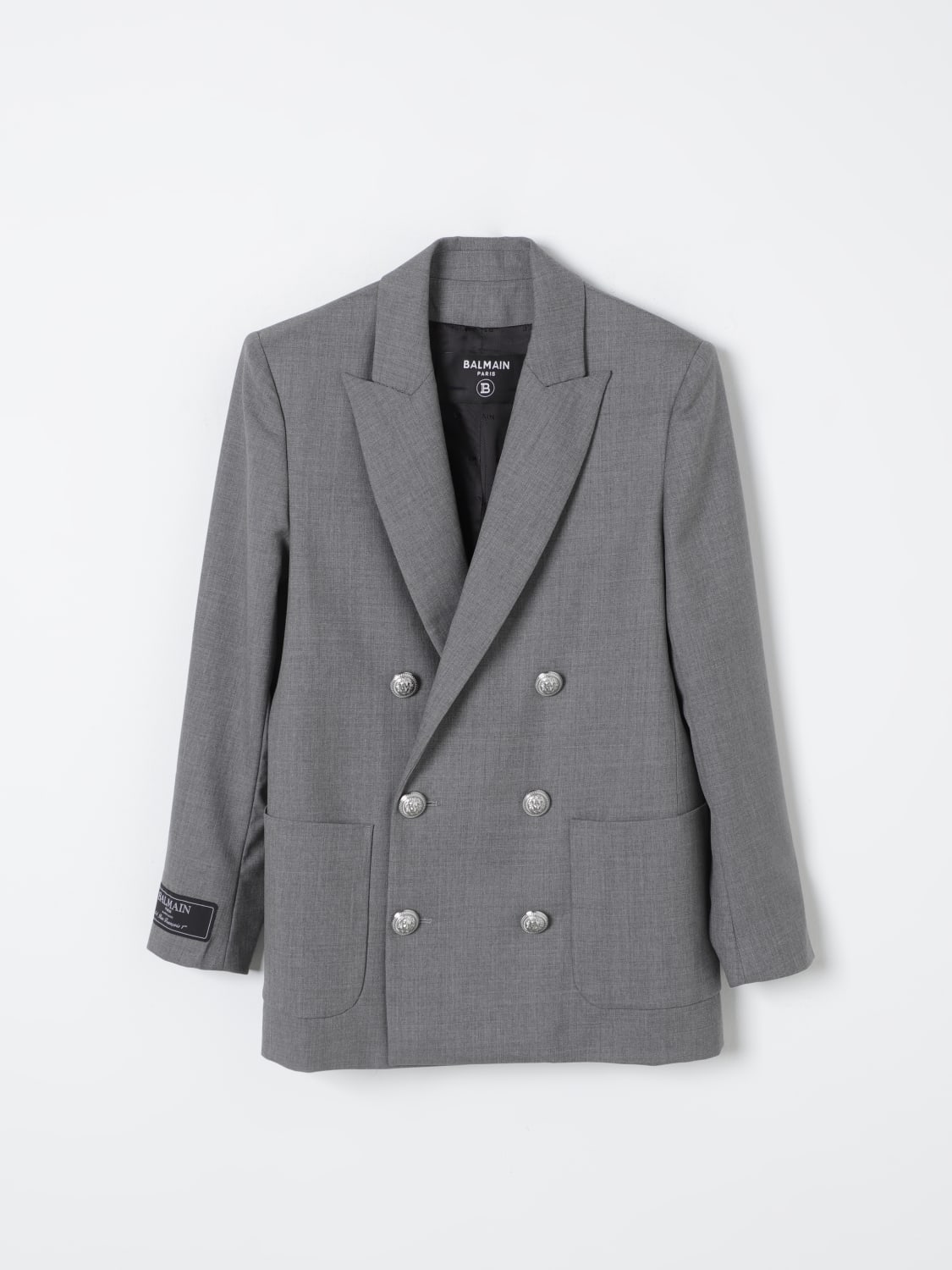 BALMAIN BLAZER: Jacket kids Balmain, Grey - Img 1