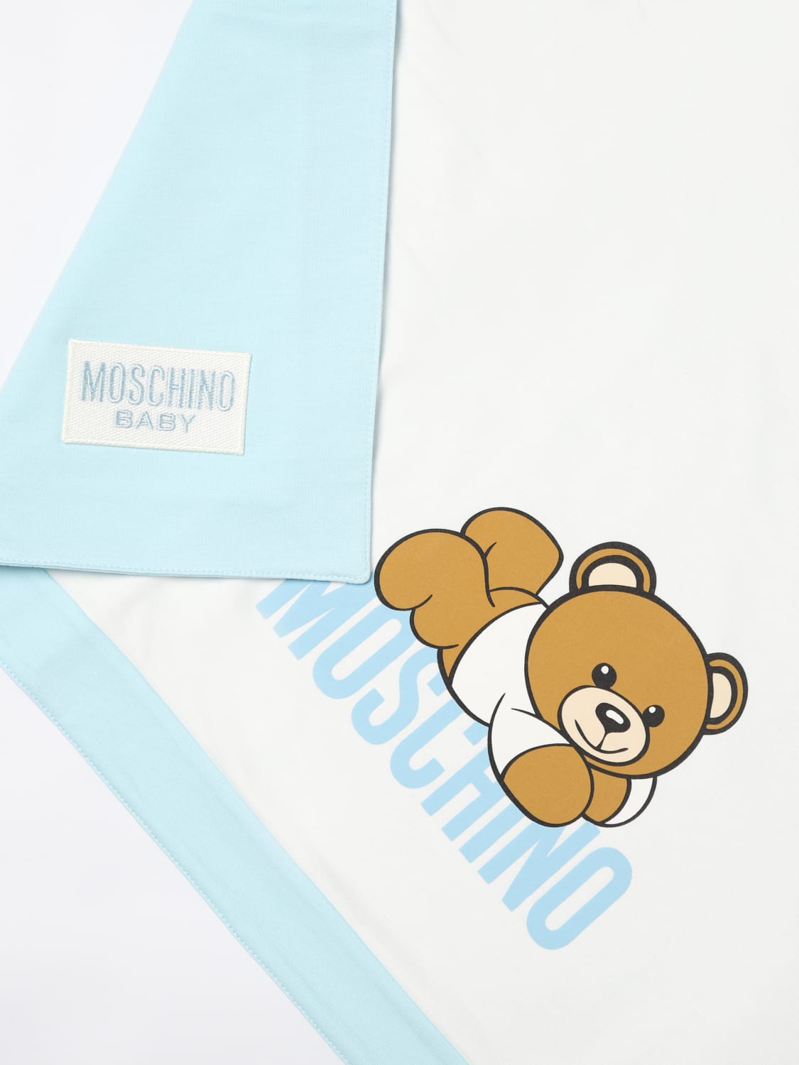 MOSCHINO 담요: 담요 남아 Moschino, 블루 - Img 2