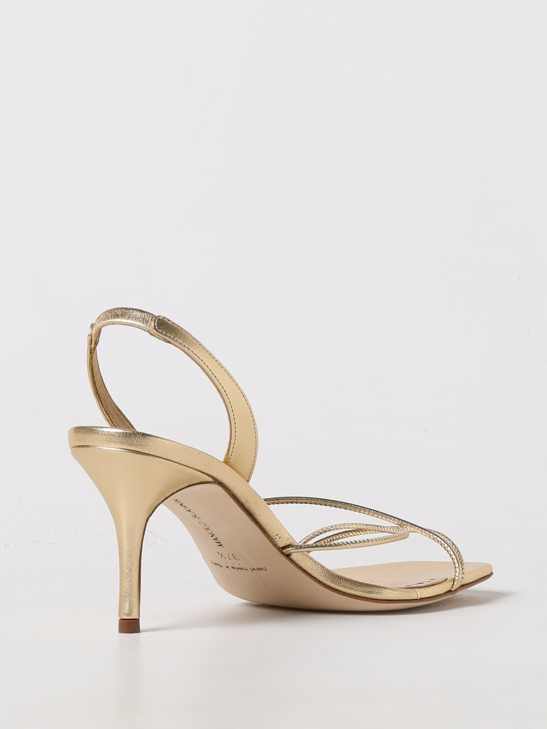 MANOLO BLAHNIK HEELED SANDALS: Flat sandals woman Manolo Blahnik, Gold - Img 3