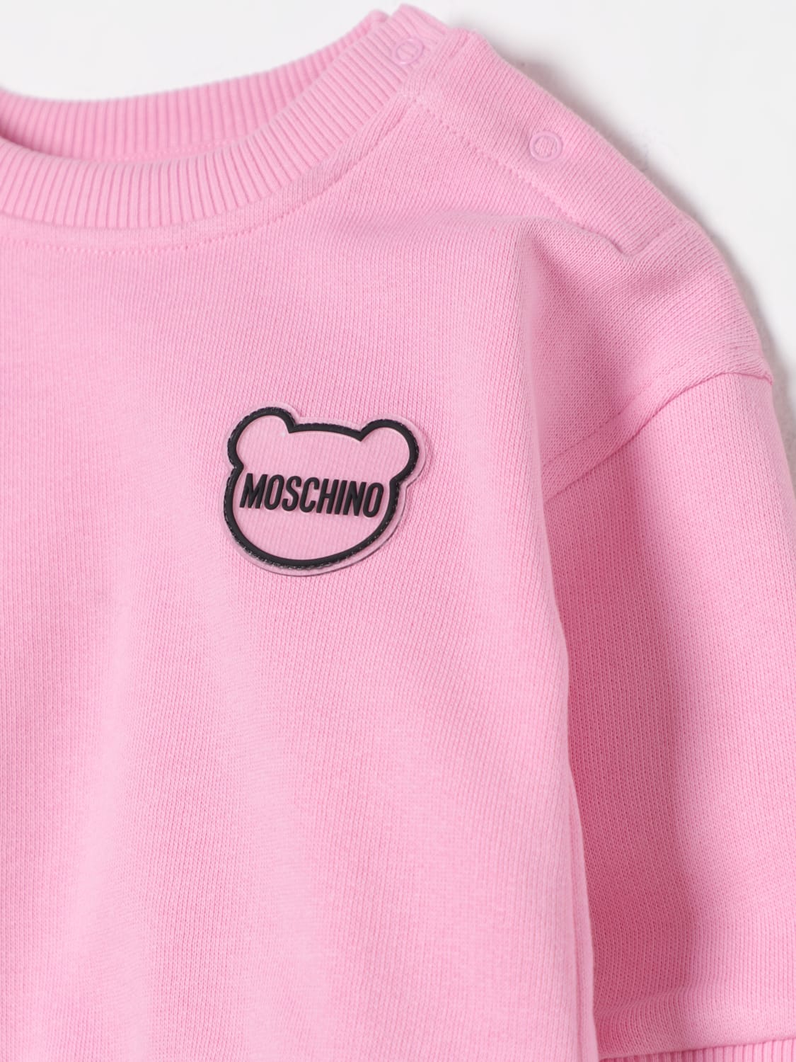 MOSCHINO MAGLIA: Maglia Teddy Moschino in cotone, Fuxia - Img 3