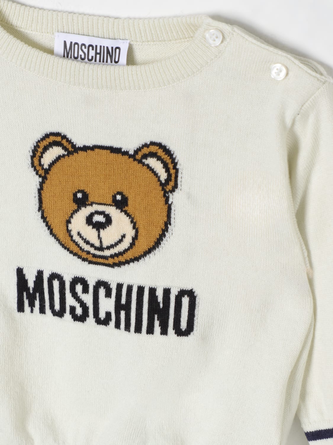 MOSCHINO 스웨터: 스웨터 남아 Moschino, 화이트 - Img 3