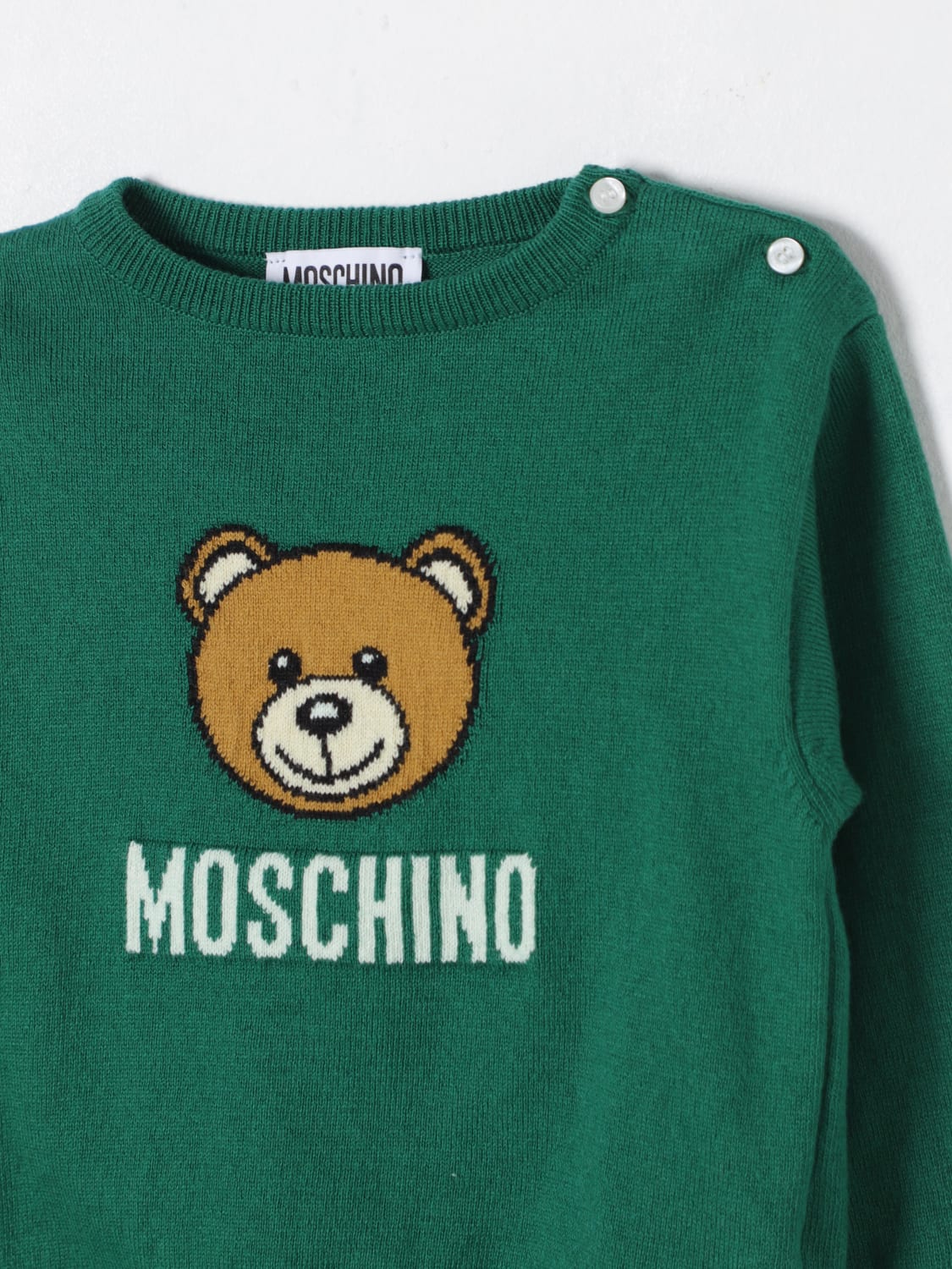 MOSCHINO SWEATER: Sweater kids Moschino, Green - Img 3