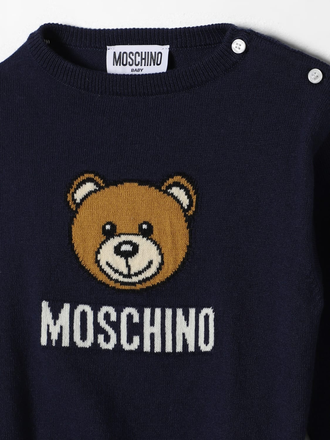 MOSCHINO SWEATER: Sweater kids Moschino, Navy - Img 3