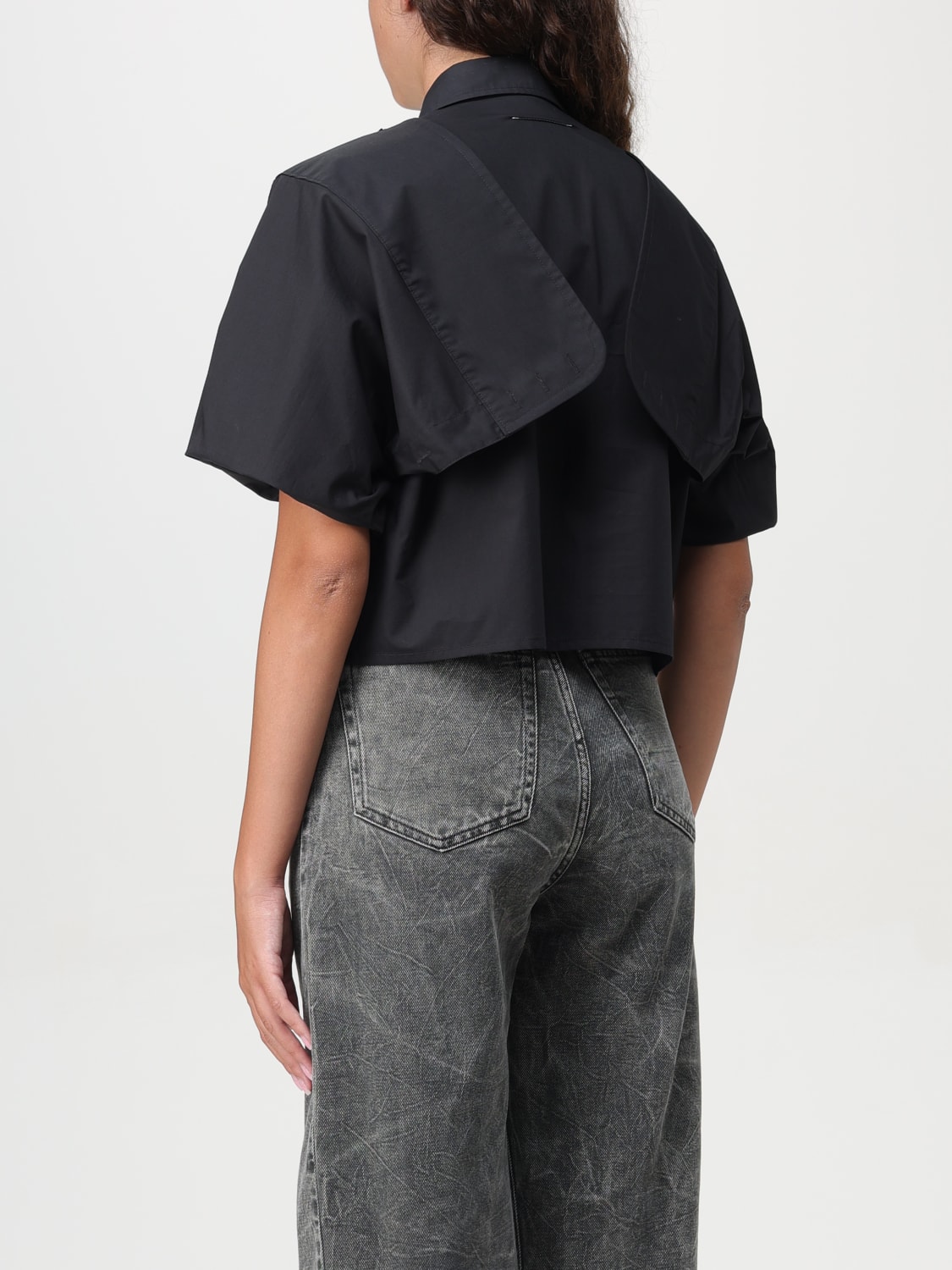 MM6 MAISON MARGIELA SHIRT: Mm6 Maison Margiela cotton shirt, Black - Img 3