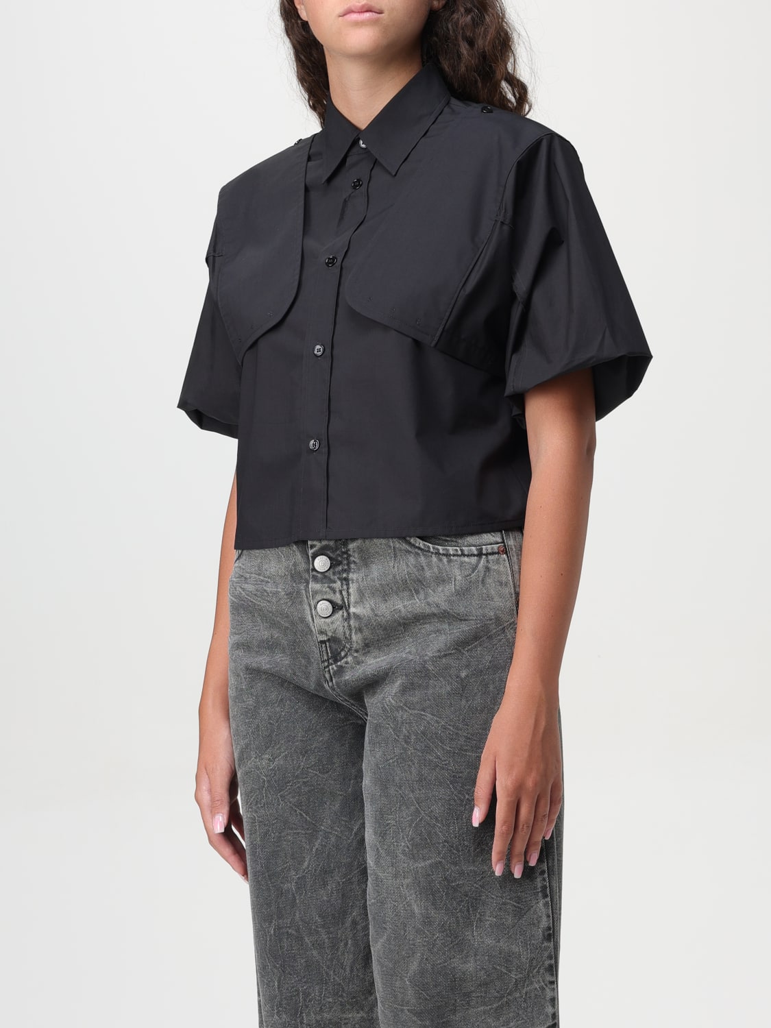 MM6 MAISON MARGIELA SHIRT: Mm6 Maison Margiela cotton shirt, Black - Img 4