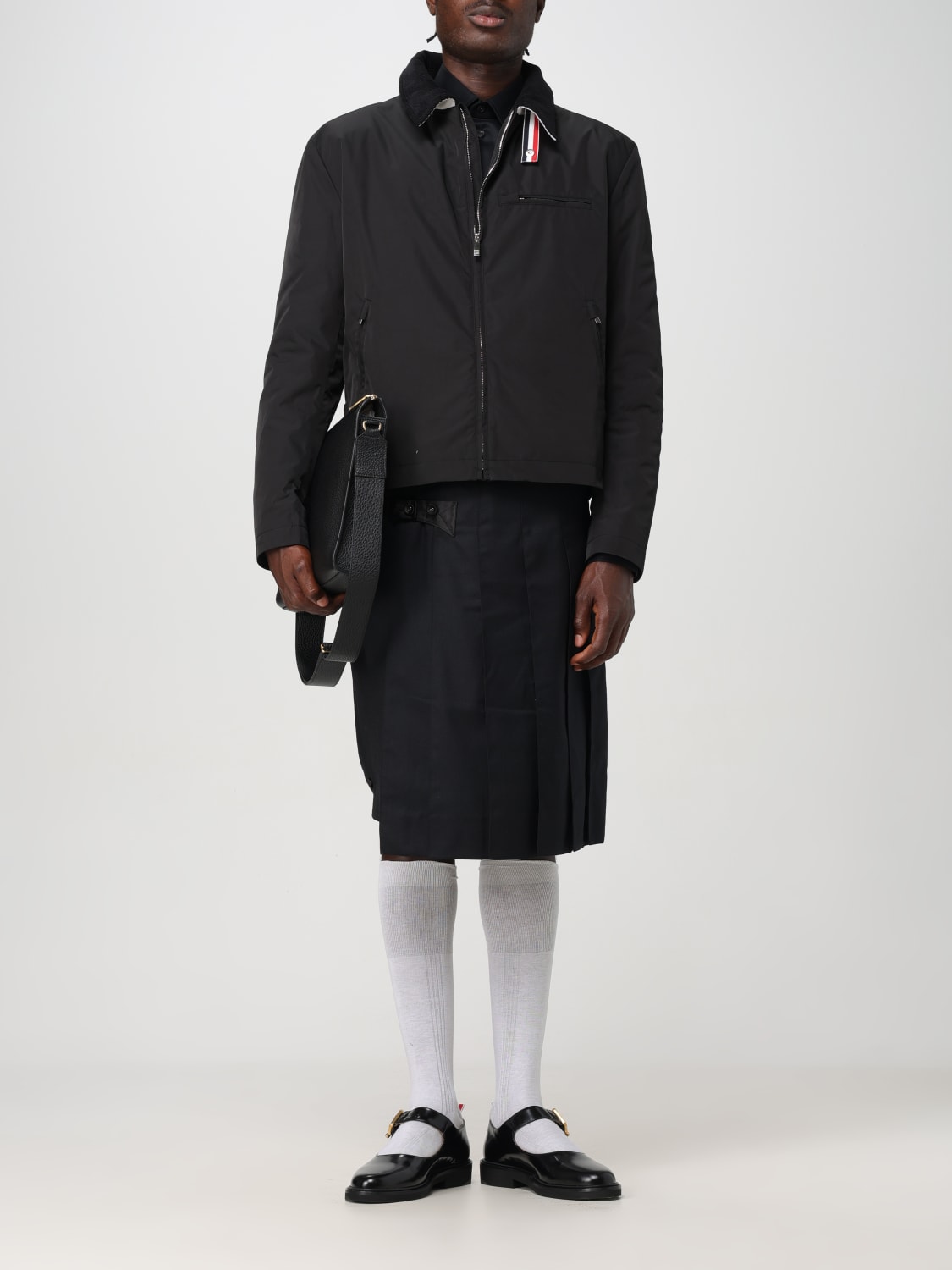 THOM BROWNE GONNA: Gonna pantalone Thom Browne in lana plissettata , Nero - Img 2