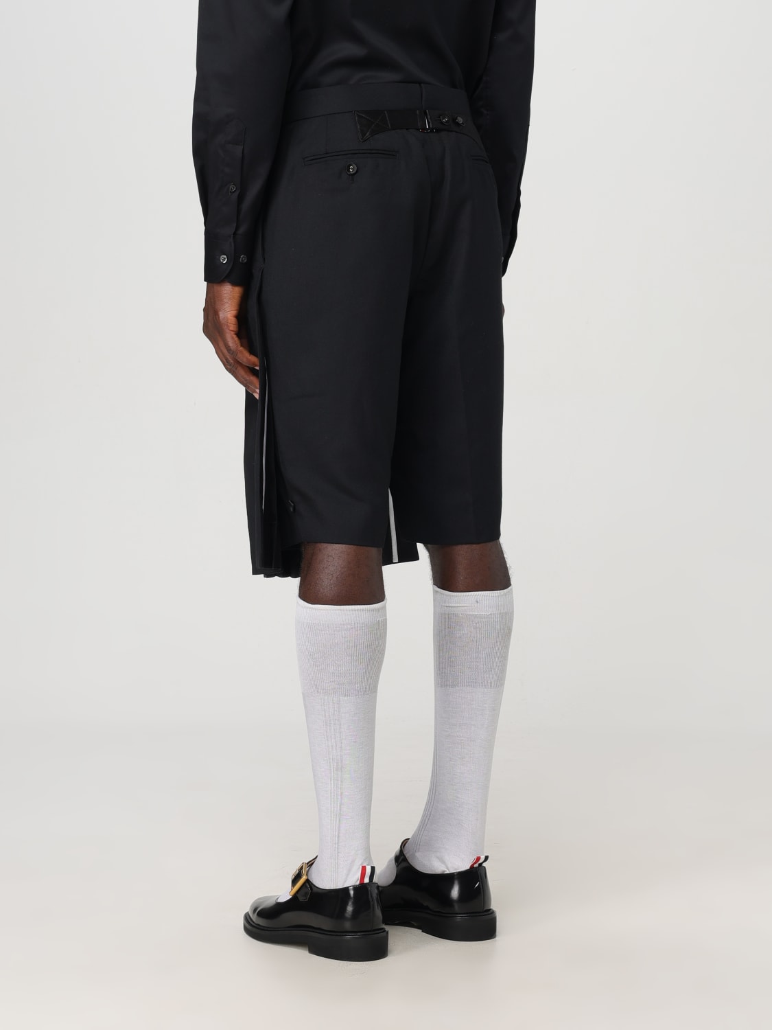 THOM BROWNE GONNA: Gonna pantalone Thom Browne in lana plissettata , Nero - Img 3