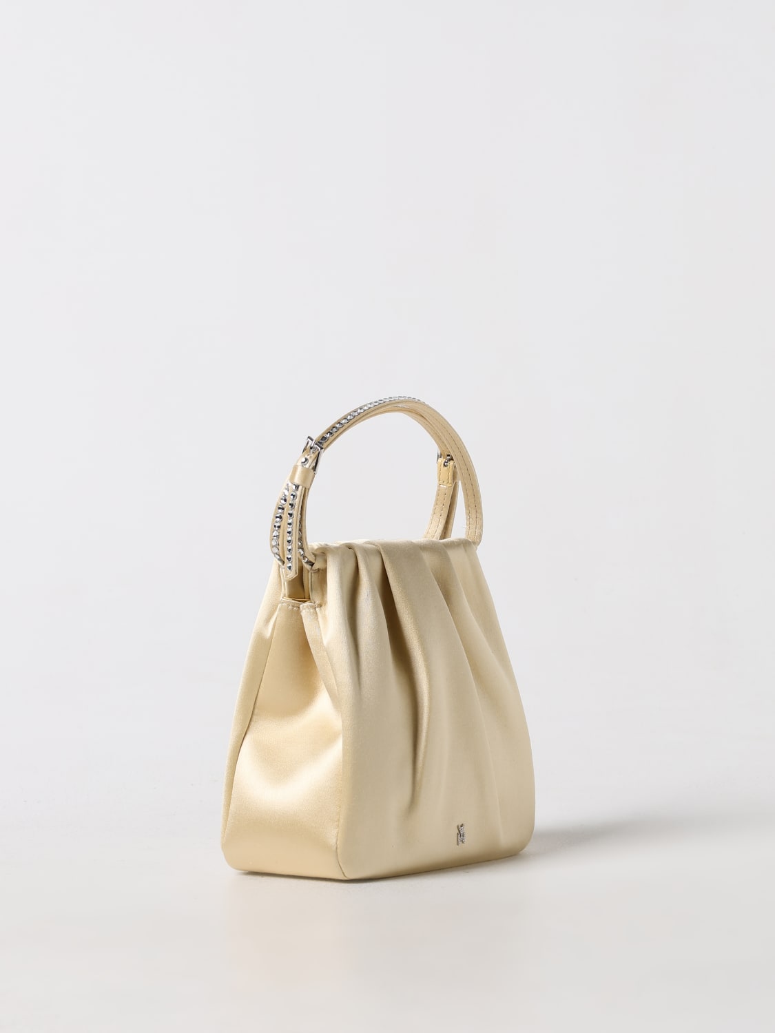 AMINA MUADDI MINI BAG: Handbag woman Amina Muaddi, Beige - Img 3