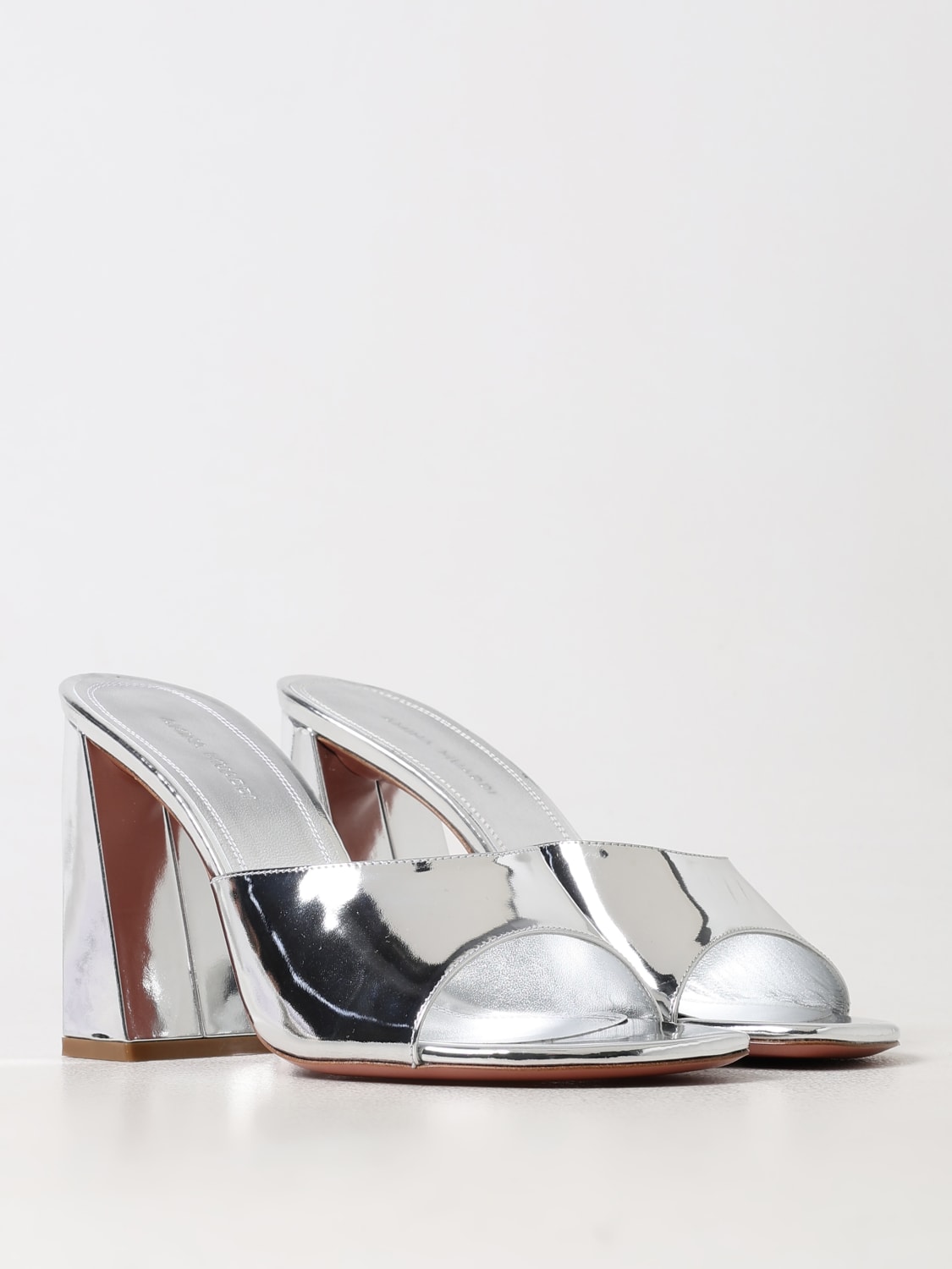 AMINA MUADDI HEELED SANDALS: Shoes woman Amina Muaddi, Silver - Img 2