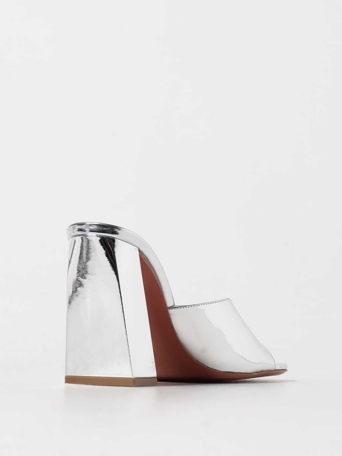 AMINA MUADDI HEELED SANDALS: Shoes woman Amina Muaddi, Silver - Img 3