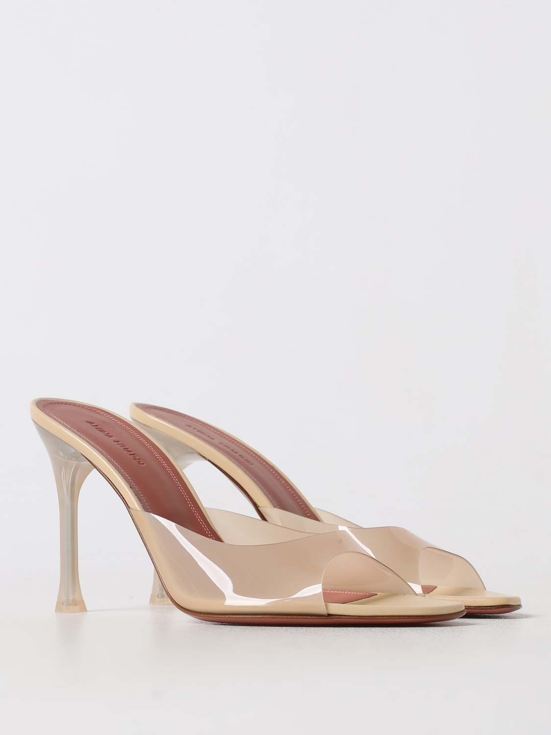 AMINA MUADDI HEELED SANDALS: Shoes woman Amina Muaddi, Beige - Img 2