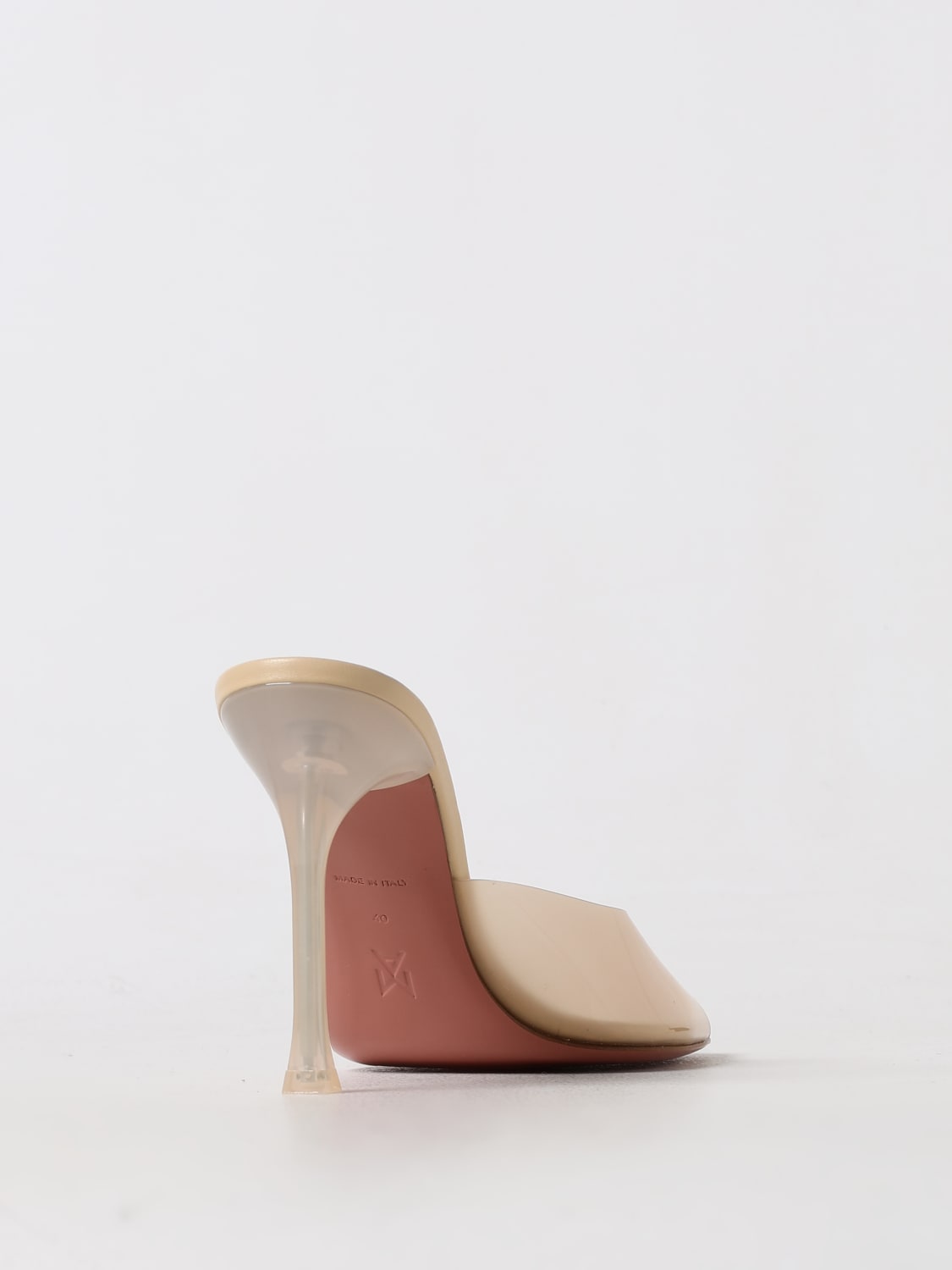 AMINA MUADDI HEELED SANDALS: Shoes woman Amina Muaddi, Beige - Img 3