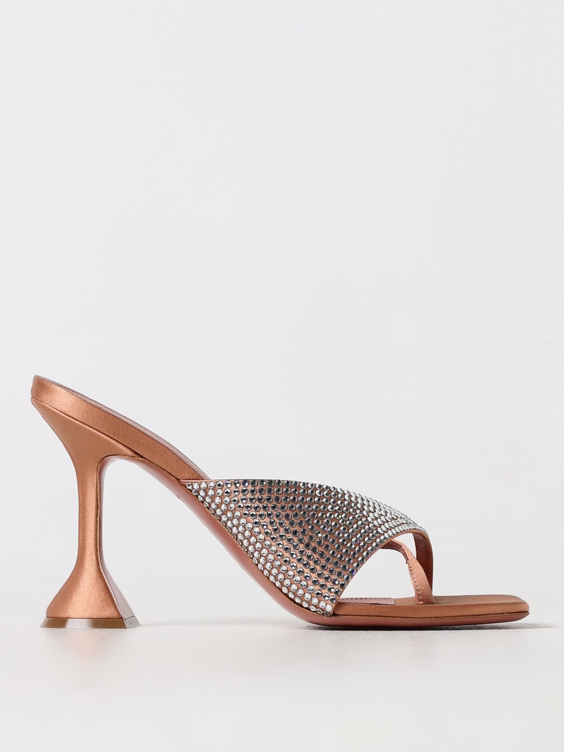 AMINA MUADDI HEELED SANDALS: Shoes woman Amina Muaddi, White - Img 1